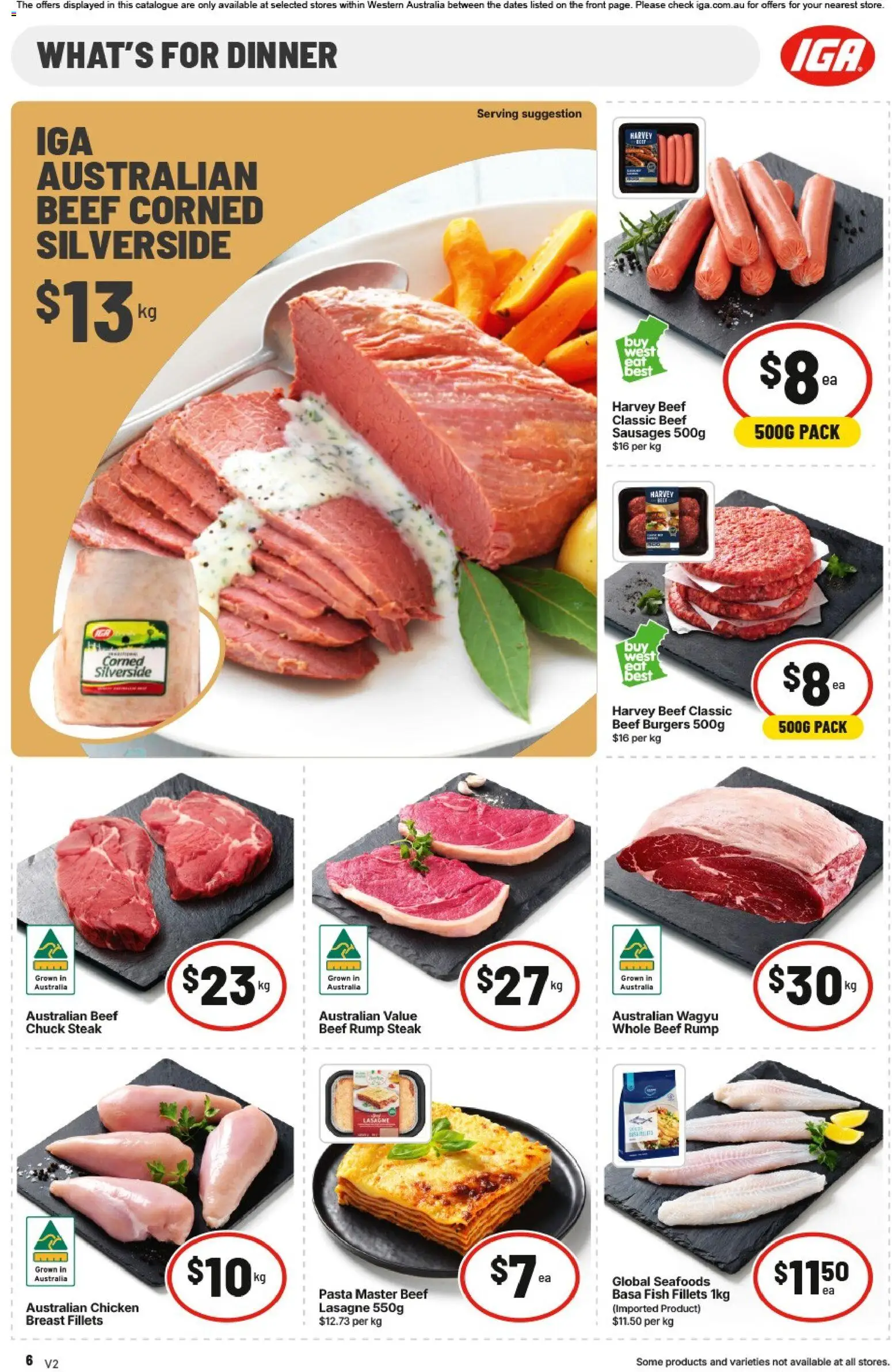 IGA catalogue - valid from 15.04.2026 | Page: 6 | Products: Chicken, Beef, Pasta, Steak