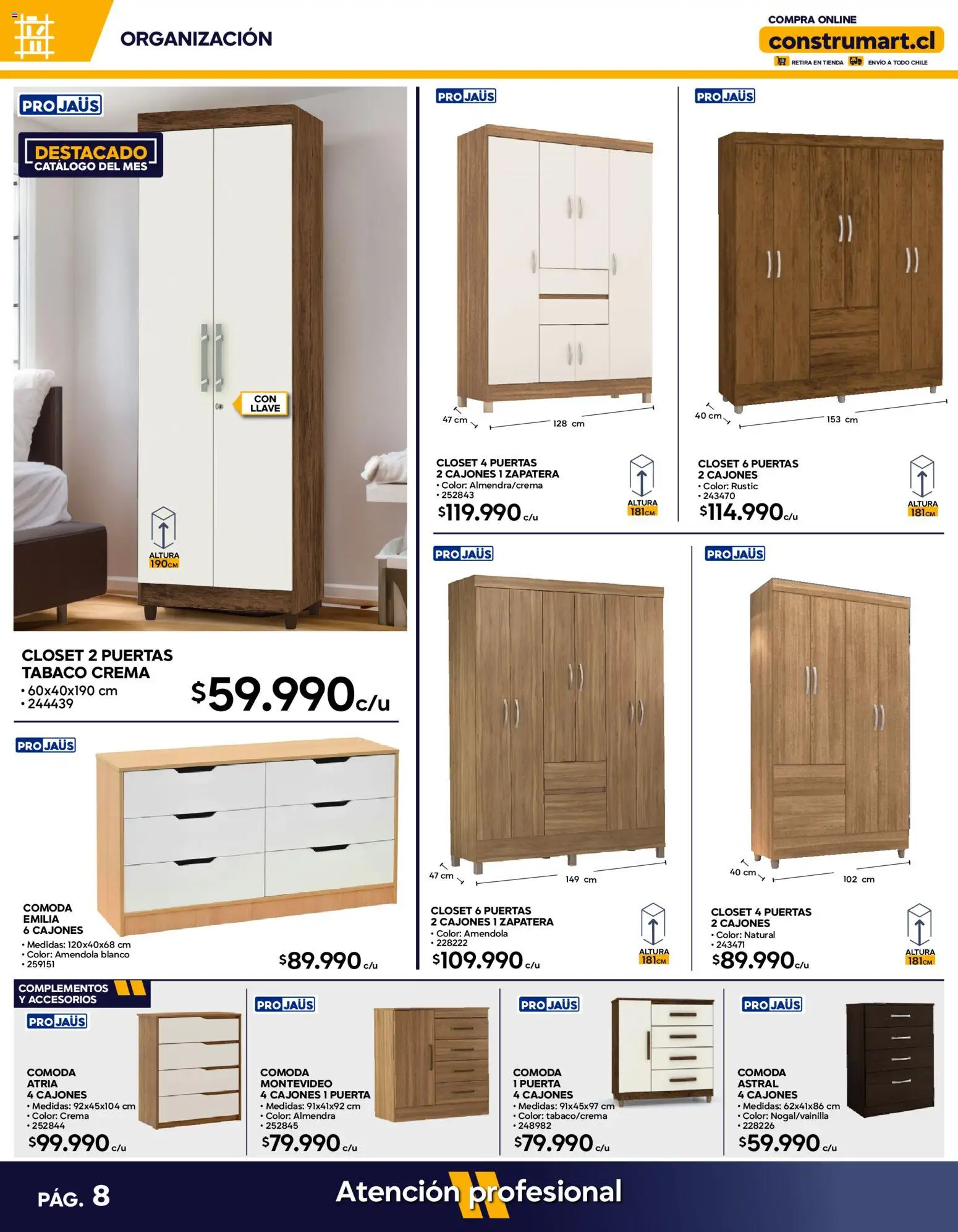 Construmart Ofertas │ válido desde el 01.05.2026 | Página: 8 | Productos: Almendra, Closet, Llave, Crema