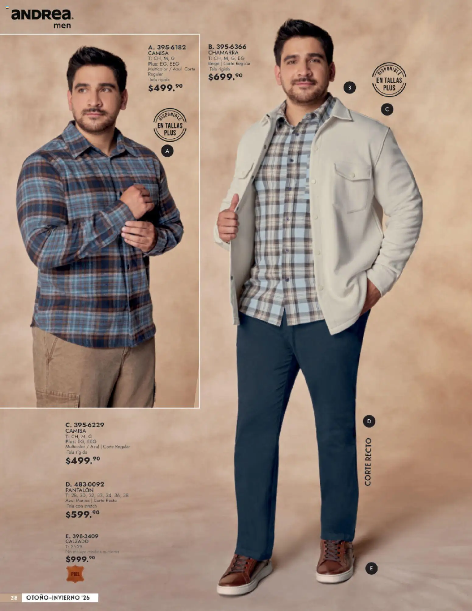 Nuevas ofertas de Andrea válidas en toda la República Mexicana desde el 23/08/2026. ¡Encuentra las mejores ofertas en Andrea catálogo Vestir Caballero! | Página: 60 | Productos: Camisa, Chamarra