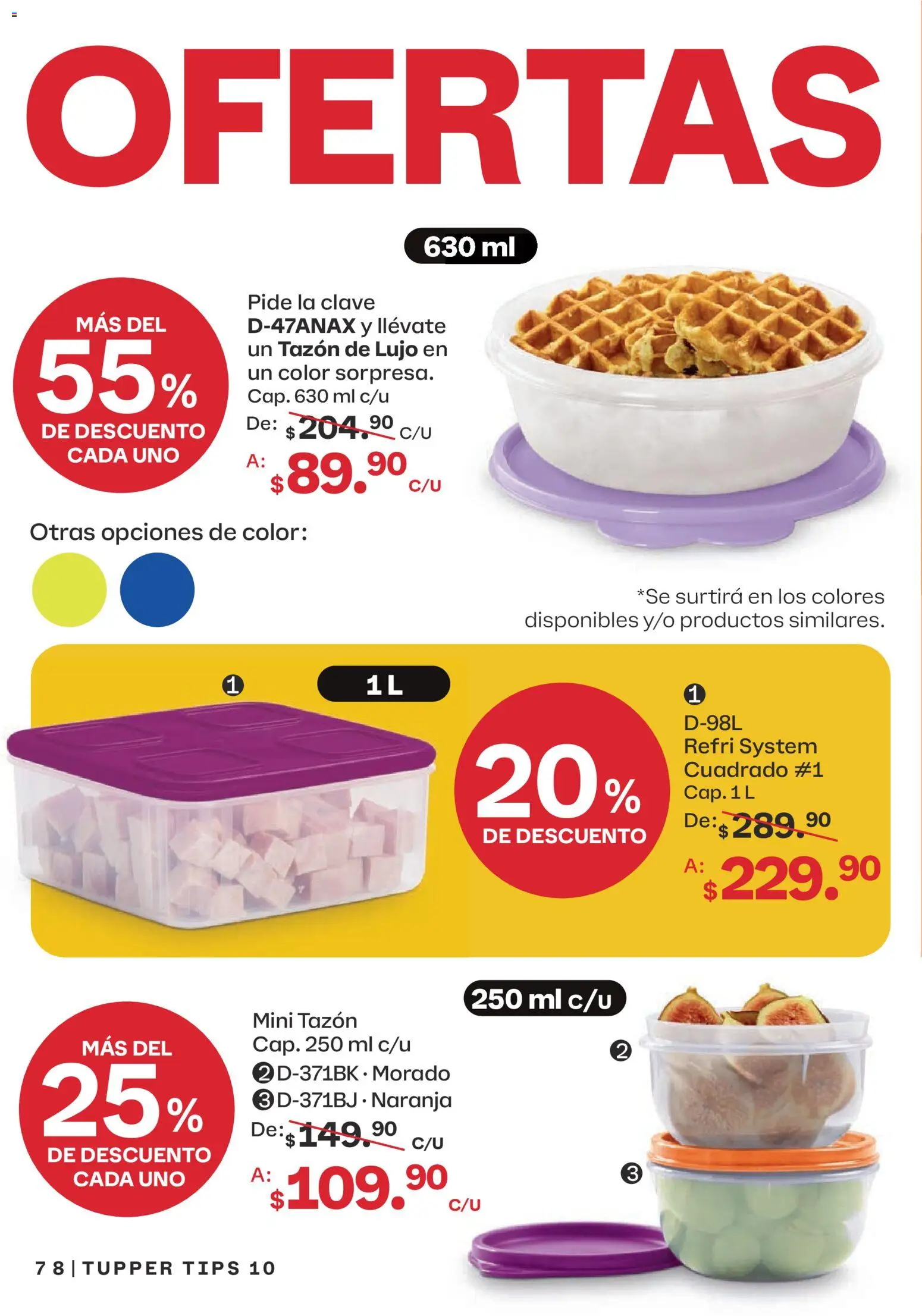Nuevas ofertas de Tupperware válidas en toda la República Mexicana desde el 07/09/2026. ¡Encuentra las mejores ofertas en Tupperware catálogo! | Página: 78 | Productos: Tupper