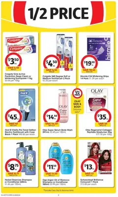 Preview of Coles catalogue SA - valid from 09/09/2026 | Page: 6 | Products: Conditioner, Moisturiser, Toothpaste, Electric toothbrush
