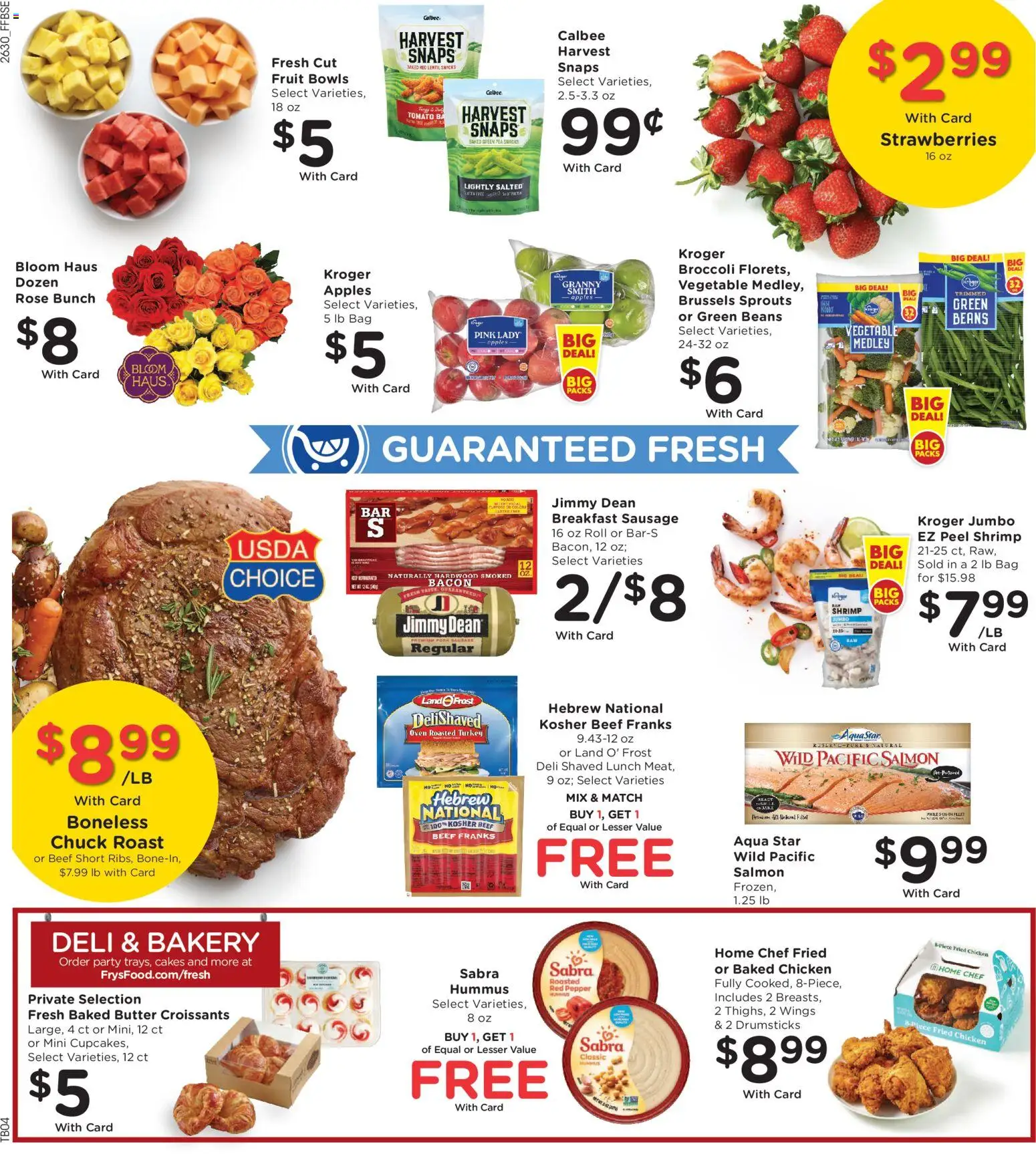 Fry's Food Weekly Ad - valid from 08/26/2026 | Page: 11 | Products: Brussels Sprouts, Shrimp, Drumsticks, Beans