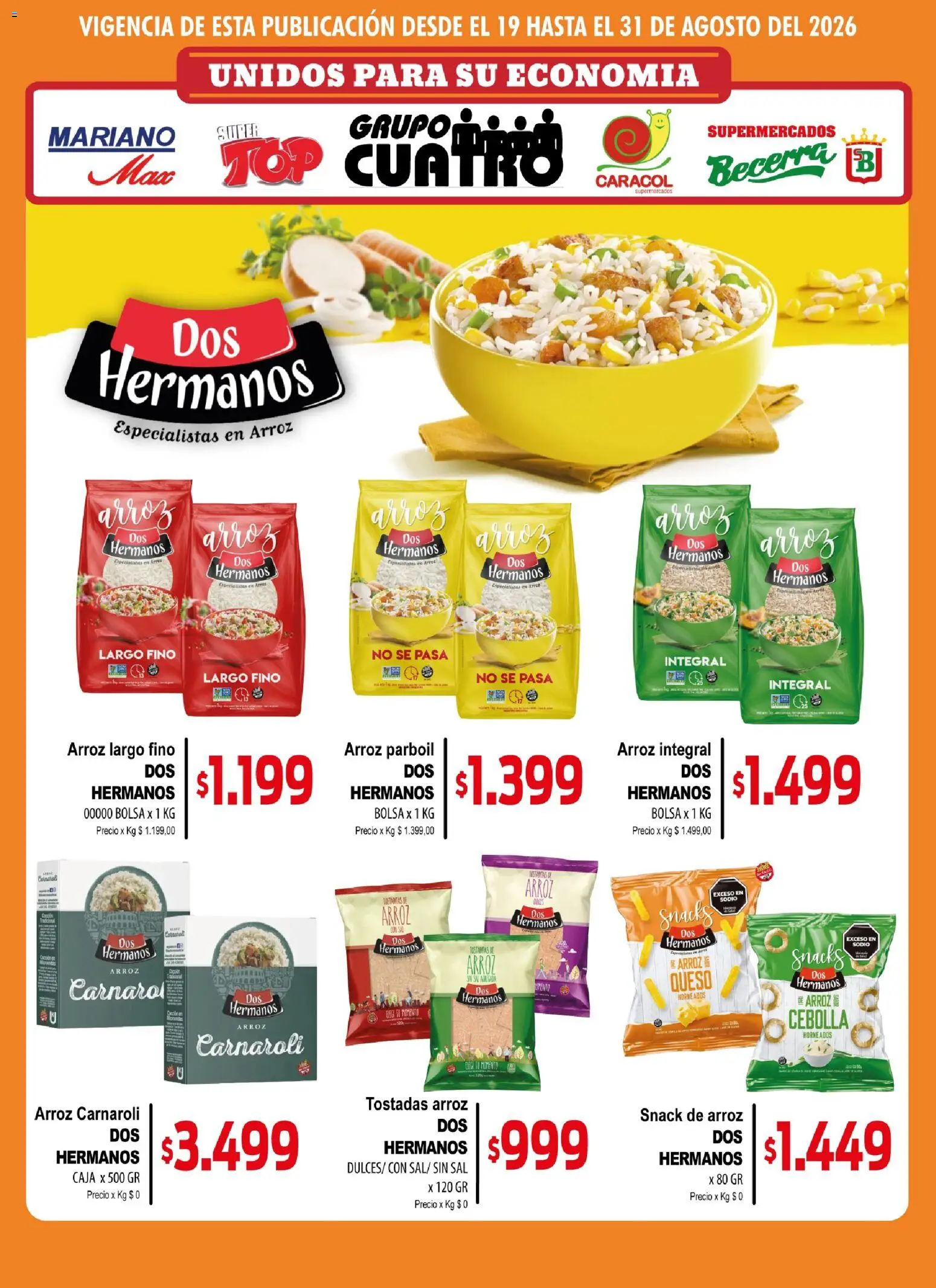 Mariano Max - Catálogo │ válido desde el 19/08/2026 | Página: 11 | Productos: Bolsa, Cebolla, Queso, Arroz integral