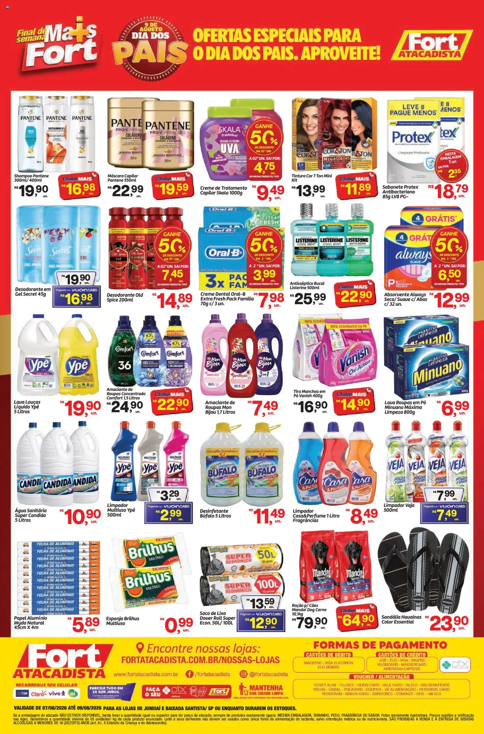 Fort Atacadista Folheto - válido de 07/08/2026 | Página: 4 | Produtos: Colágeno, Perfume, Álcool, Absorvente