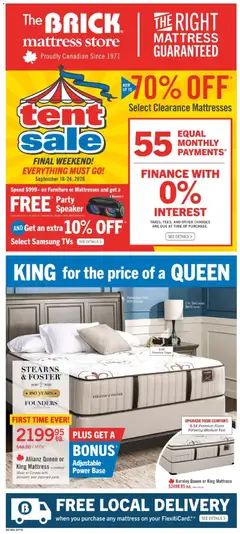 Preview of The Brick - Brick Mattress Store from shop The Brick valid from Sep 18, 2026