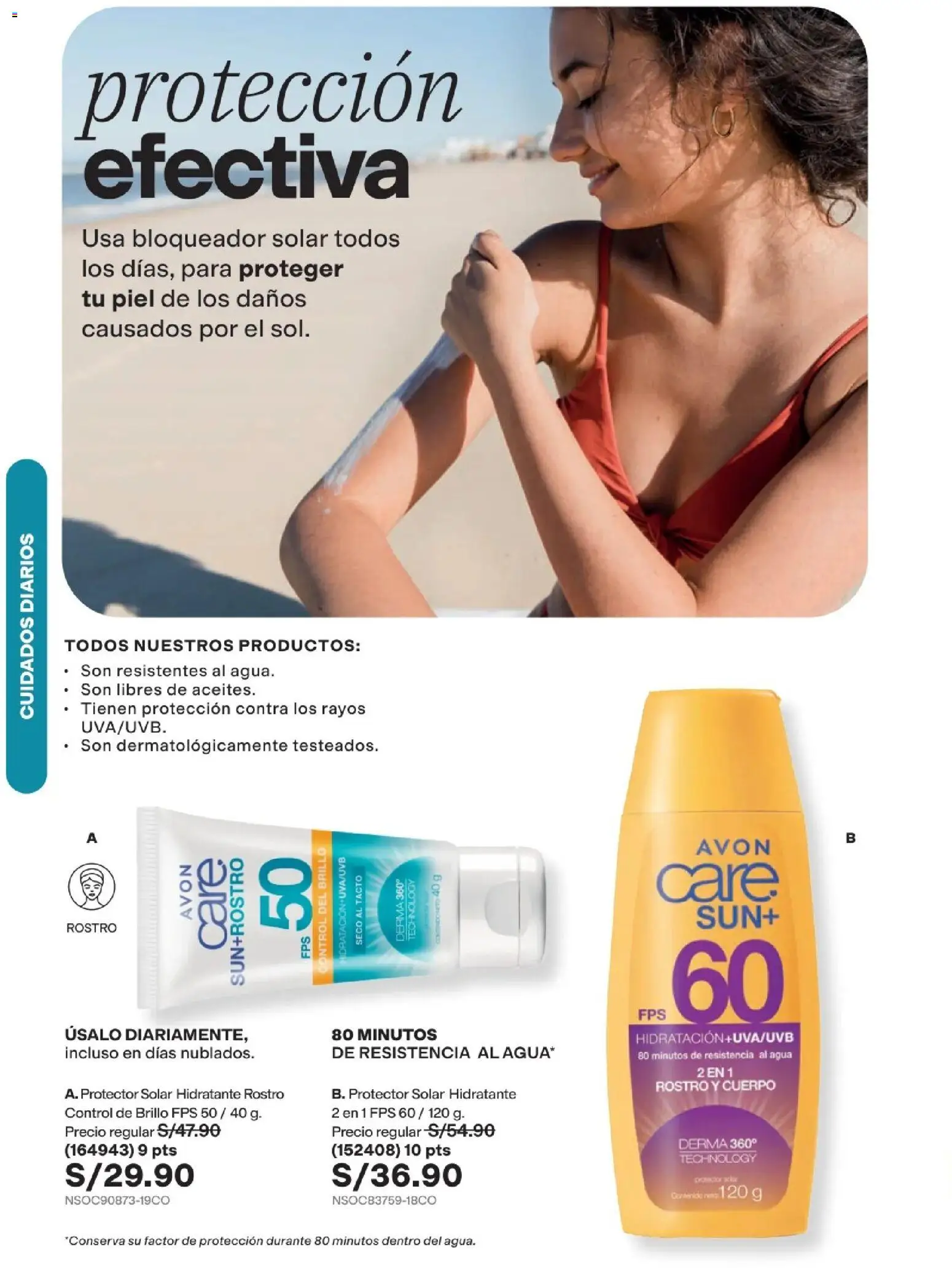 Catálogo Avon válido desde 11/08/2026 | Página: 149 | Productos: Bloqueador solar, Protector solar, Agua