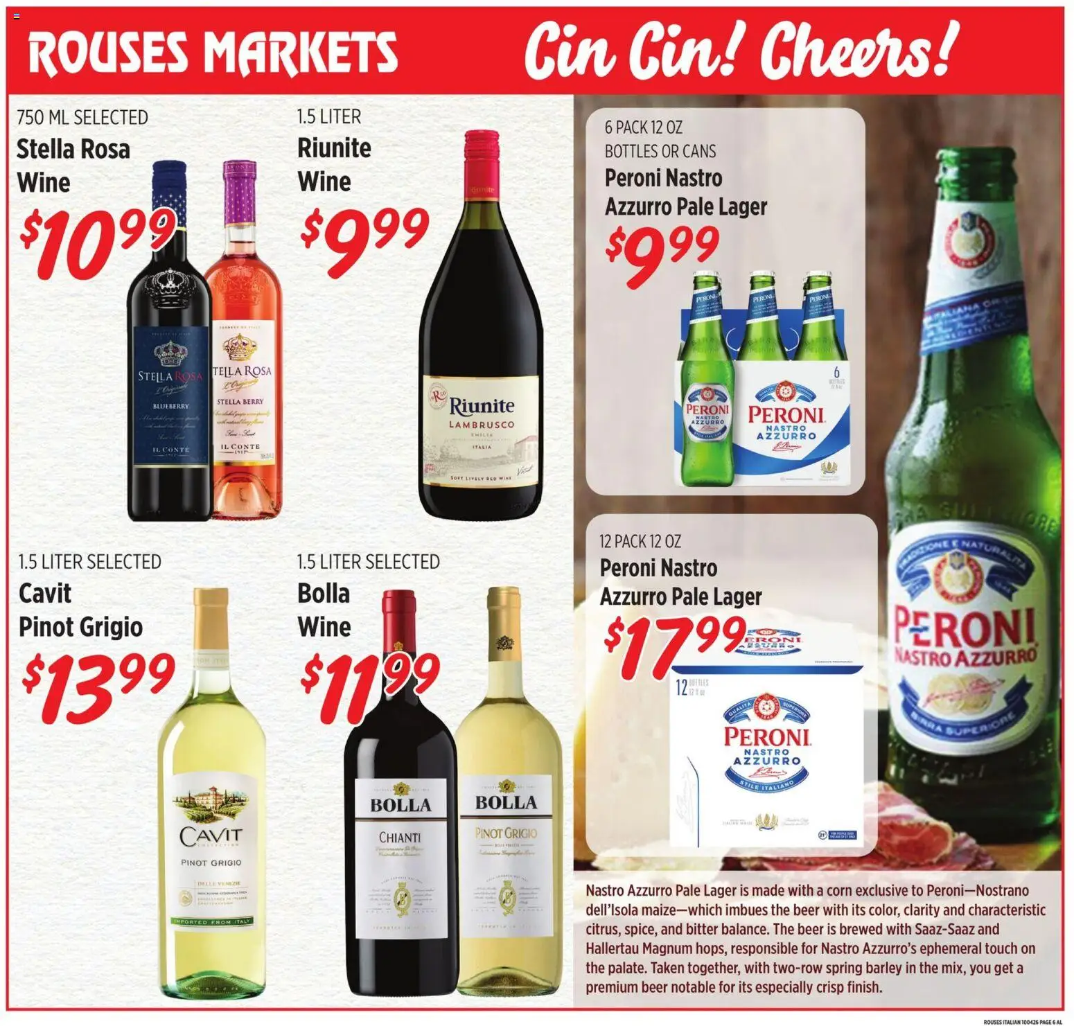 Rouses Monthly Ad - valid from 09/30/2026 | Page: 6 | Products: Beer, Lambrusco, Red wine, Magnum