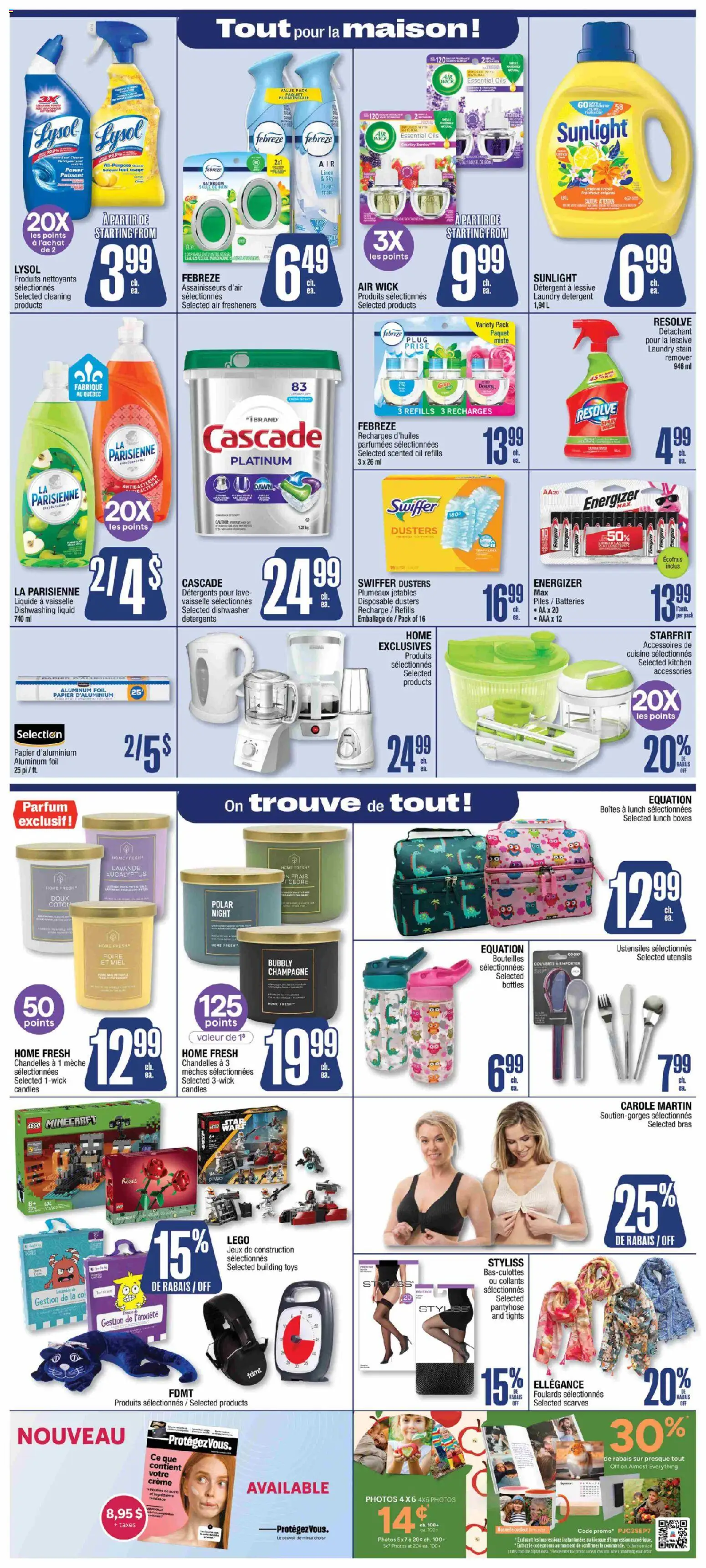 Jean Coutu flyer valid from Sep 10, 2026 | Page: 7 | Products: Champagne, Stain remover, Toys, Foil