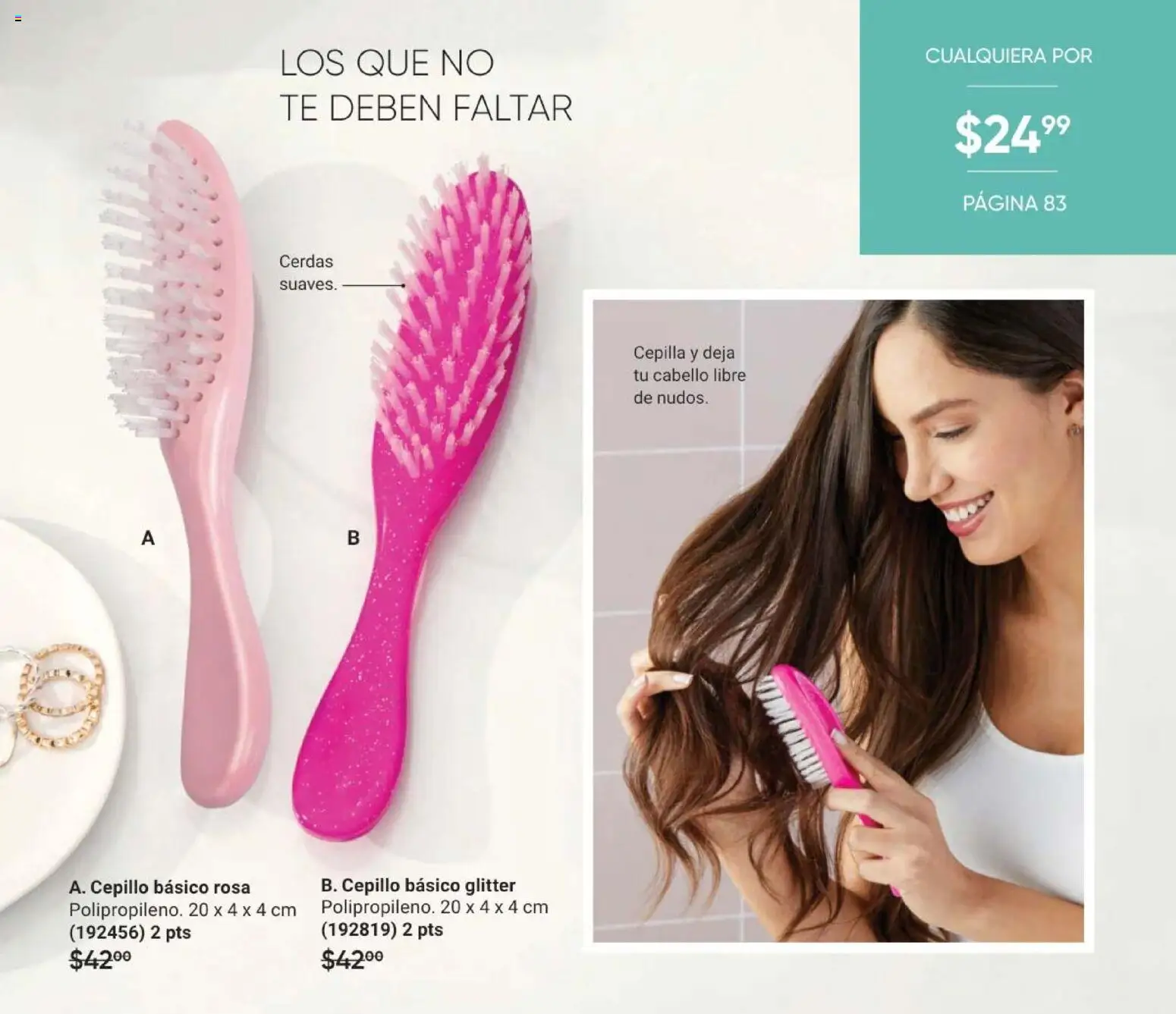 Nuevas ofertas de AVON válidas en toda la República Mexicana desde el 24.04.2026. ¡Encuentra las mejores ofertas en AVON Casa & Estilo 7 2026! | Página: 83 | Productos: Cepillo, Glitter, Té