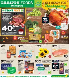 Preview of Thrifty Foods weekly flyer / circulaire from shop Thrifty Foods valid from Oct 1, 2026