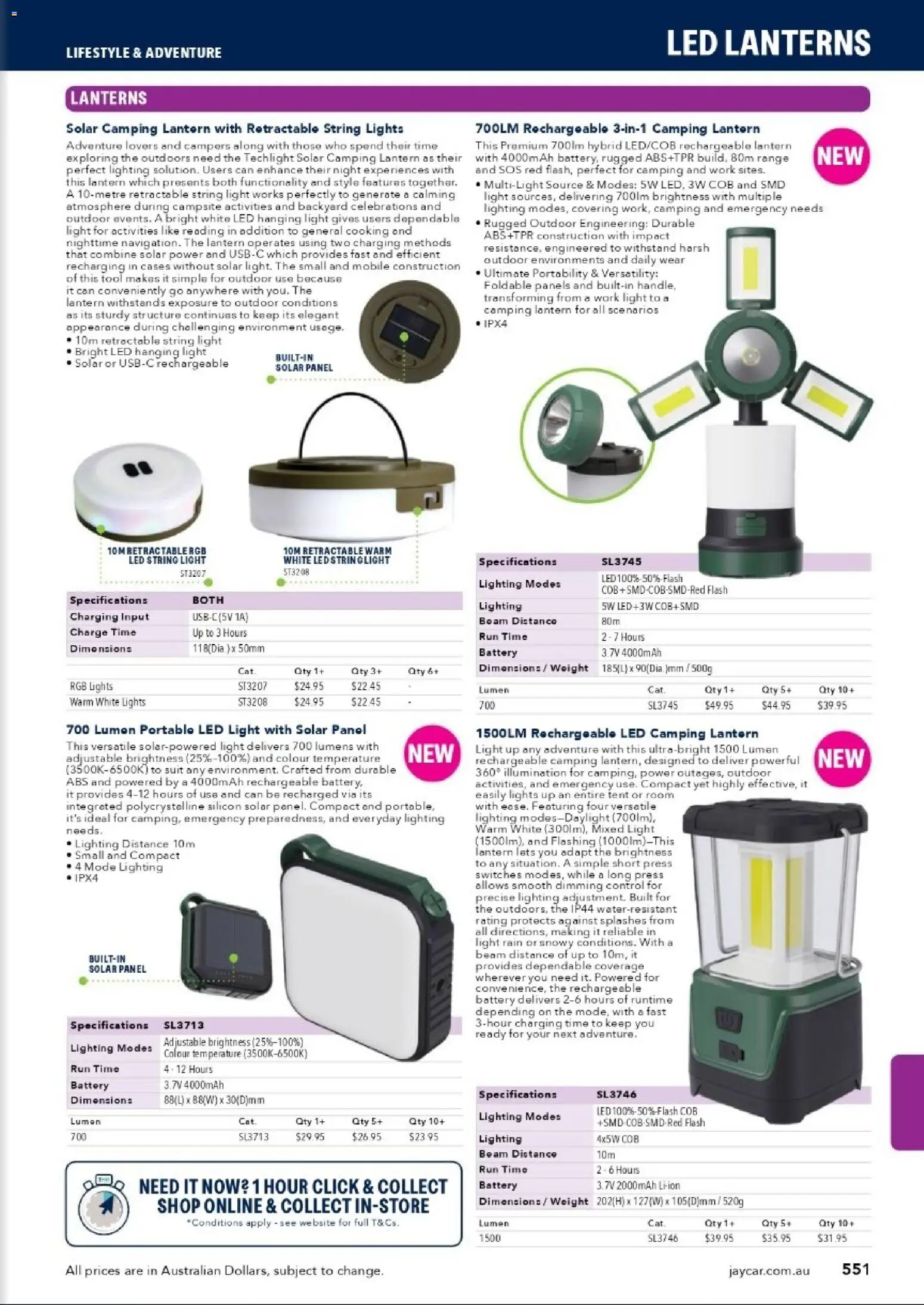 Jaycar catalogue - valid from 31/08/2026 | Page: 548 | Products: Light, LED light, Lanterns, Mobile