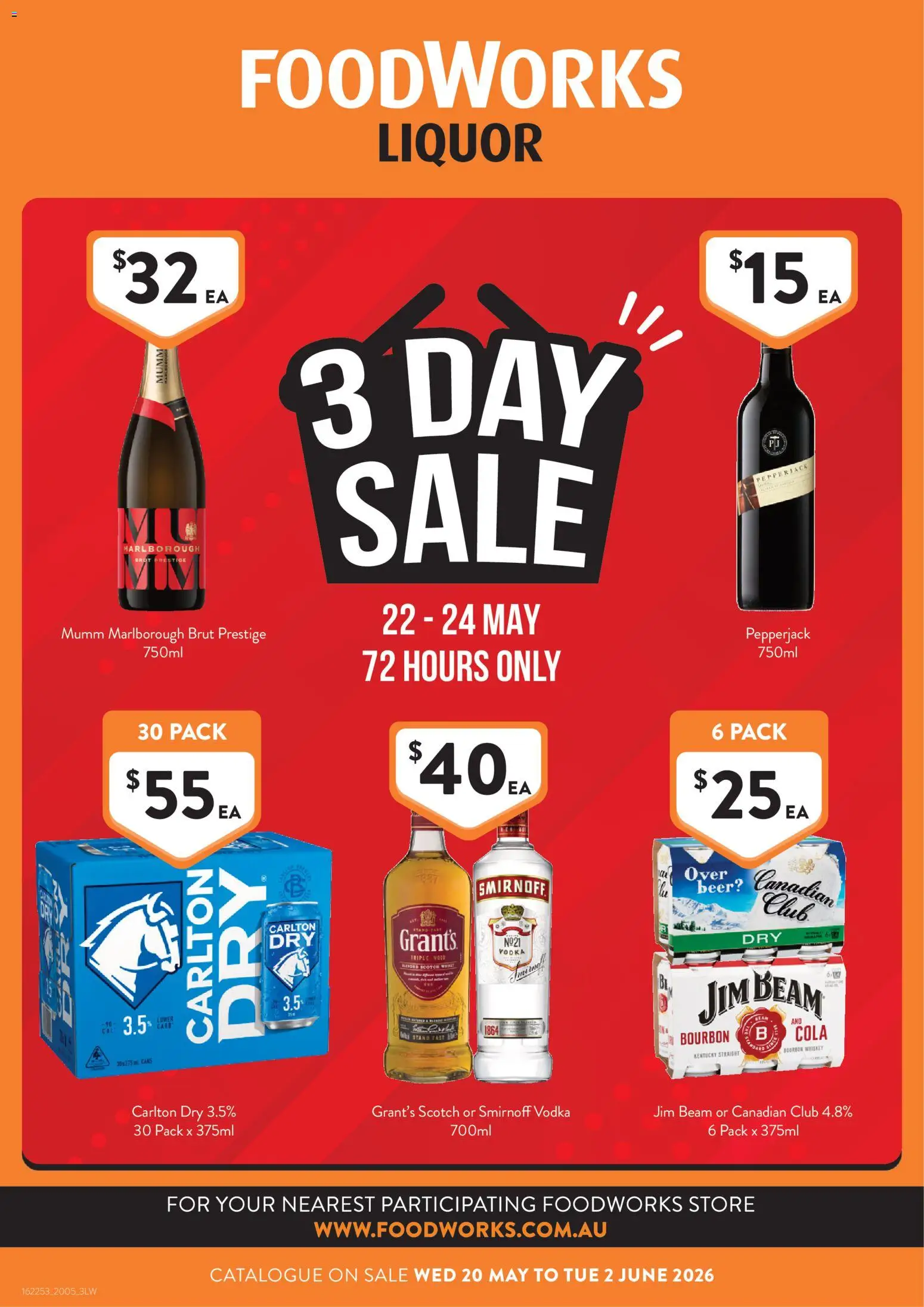 Foodworks catalogue - valid from 20.05.2026 | Page: 13 | Products: Beer, Bourbon, Vodka, Whiskey