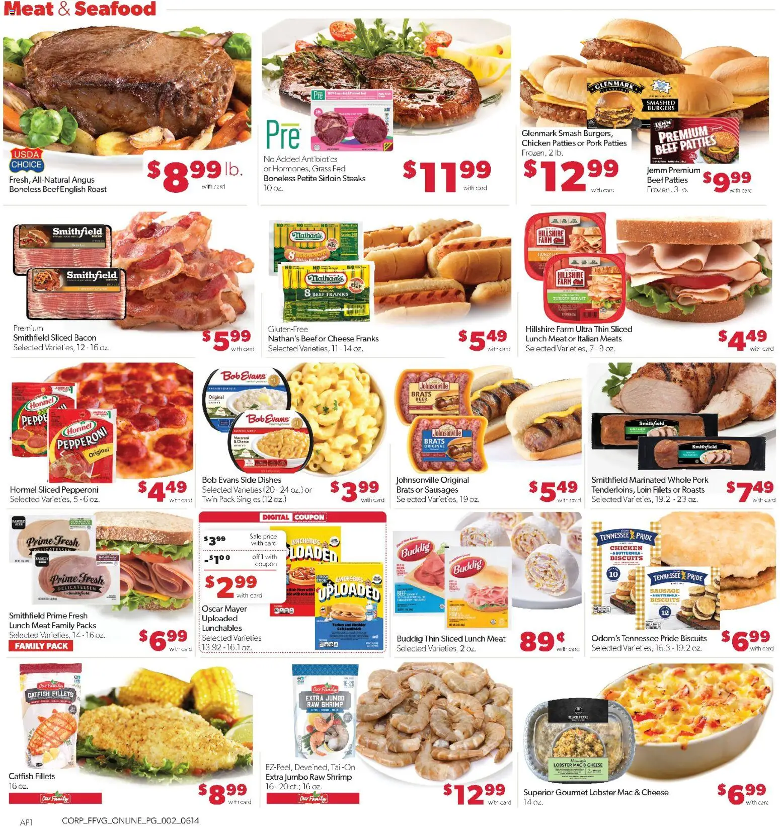 Family Fare Weekly Ad - MI - valid from 14.06.2026 | Page: 6 | Products: Cheese, Pizza, Seafood, Sausage