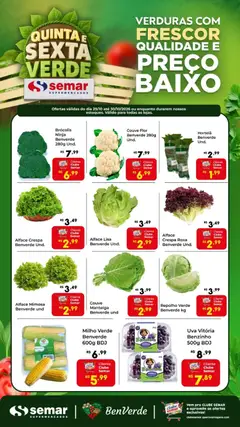 Semar Supermercado ofertas Quinta e Sexta Verde - Pré-Visualização do folheto da loja Semar Supermercado, válido de 29/10/2026