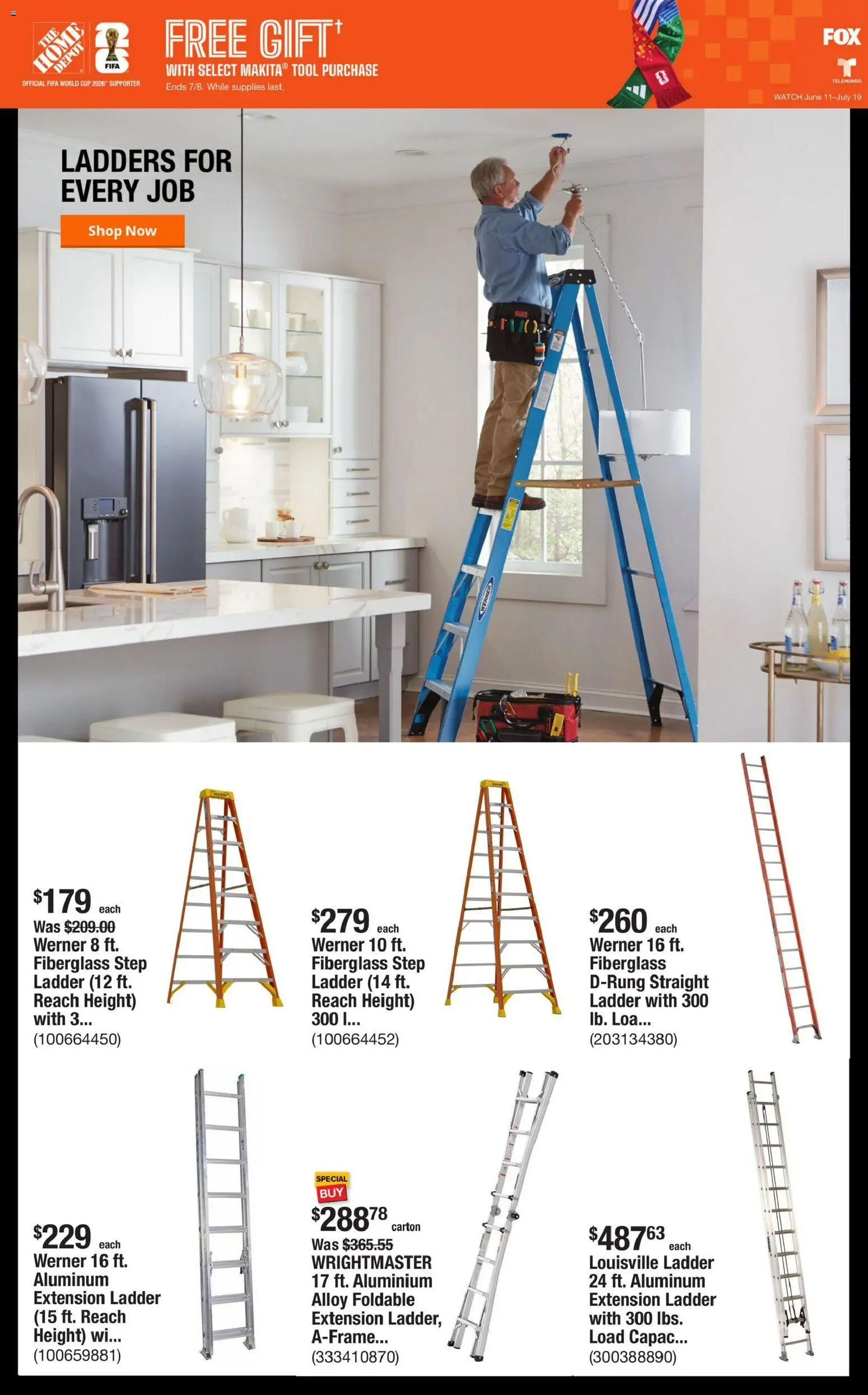 Home Depot Shop Pro Ad  - valid from 11.05.2026 | Page: 4 | Products: Ladder, Watch