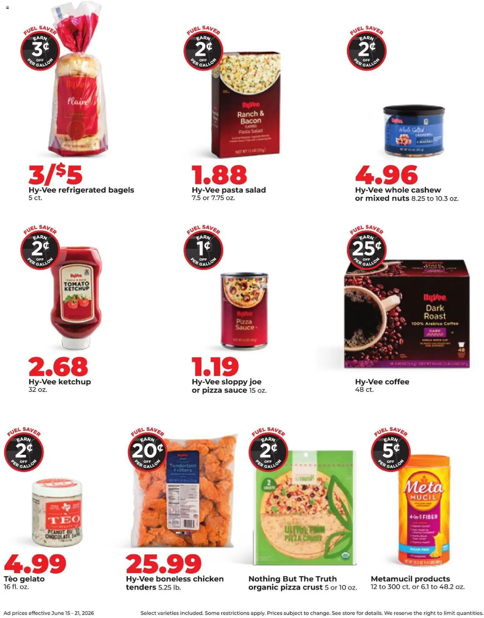 HyVee Weekly Ad - valid from 15.06.2026 | Page: 13 | Products: Coffee, Ketchup, Nuts, Sauce