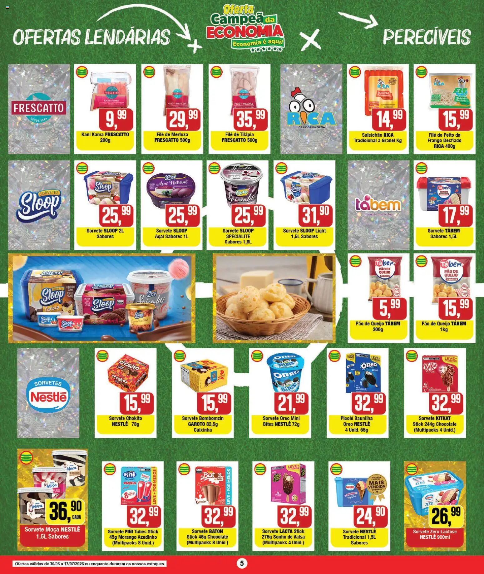 RedEconomia Folheto - válido de 30/06/2026 | Página: 5 | Produtos: Pão, Chocolate, Frango, Pão de queijo