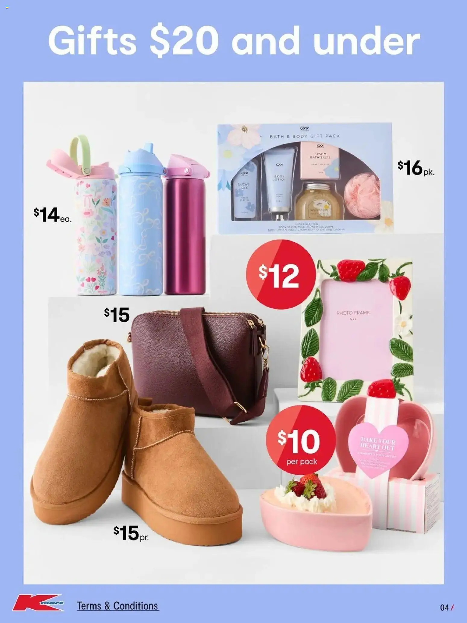 Kmart catalogue - valid from 15.04.2026 | Page: 4 | Products: Bath, Photo frame, Shower gel, Body lotion