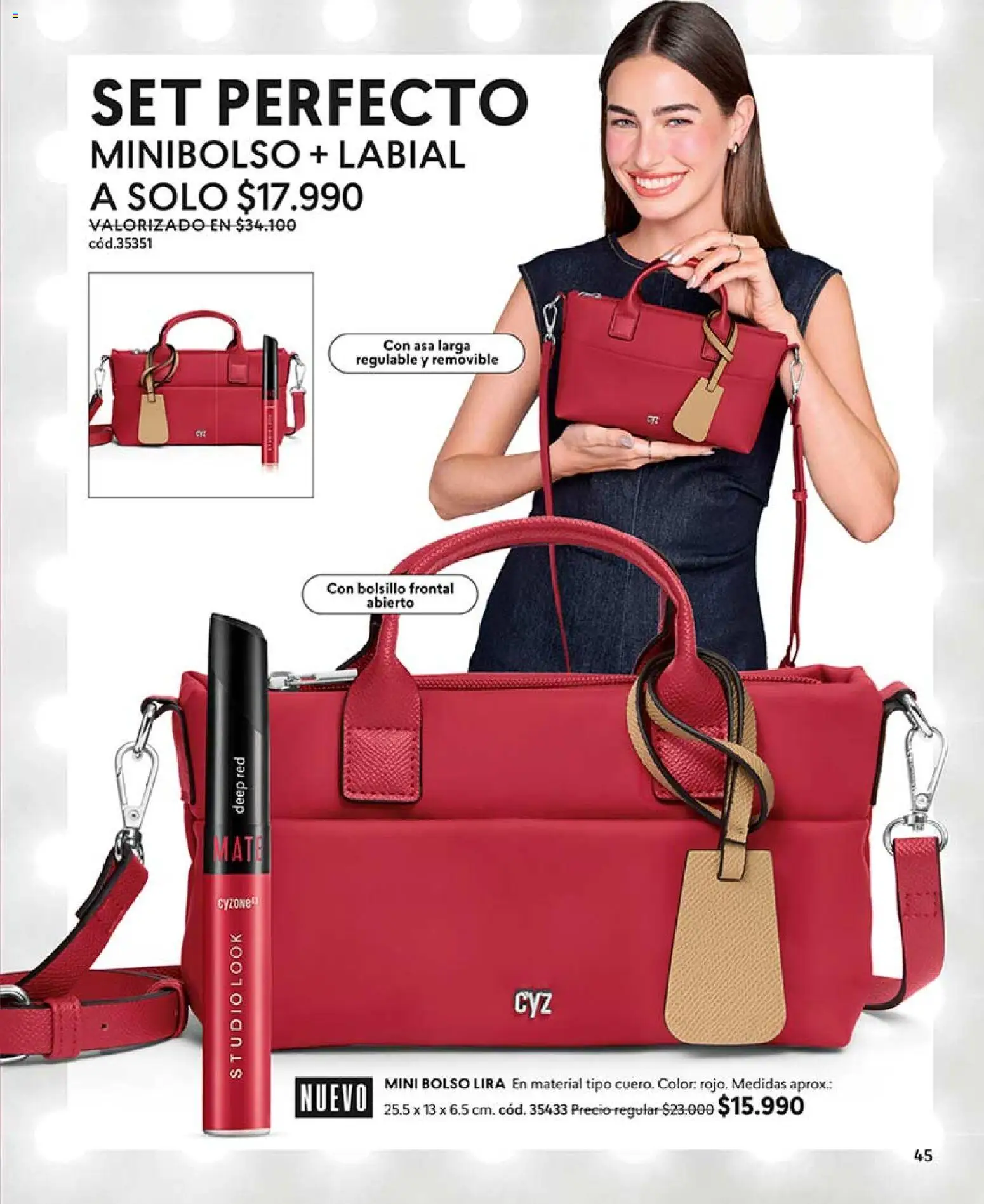 Catálogo CyZone Campaña 11 │ válido desde el 14.06.2026 | Página: 57 | Productos: Mate, Labial, Bolso