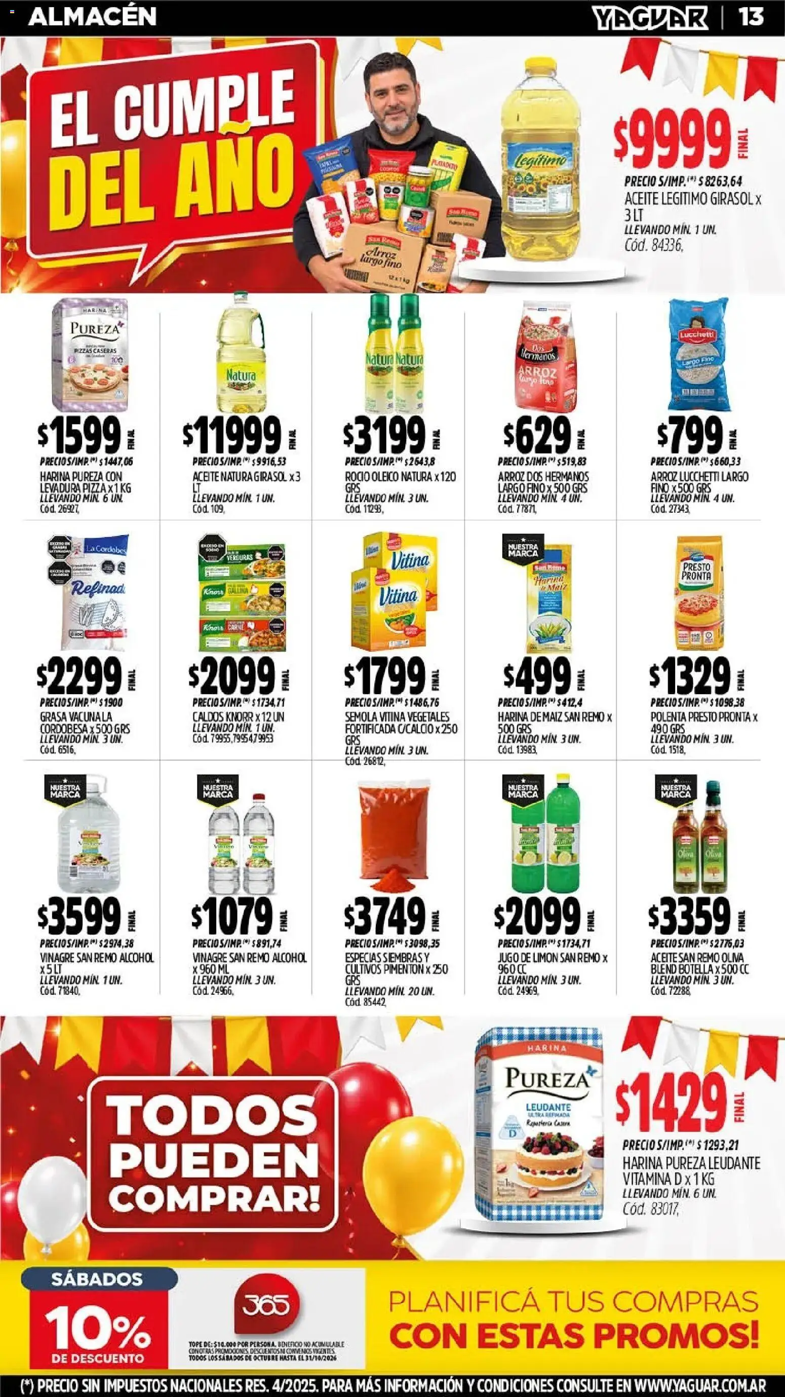 Revista de ofertas Yaguar - Página 13 - Ofertas válidas hasta el 31 de octubre de 2026