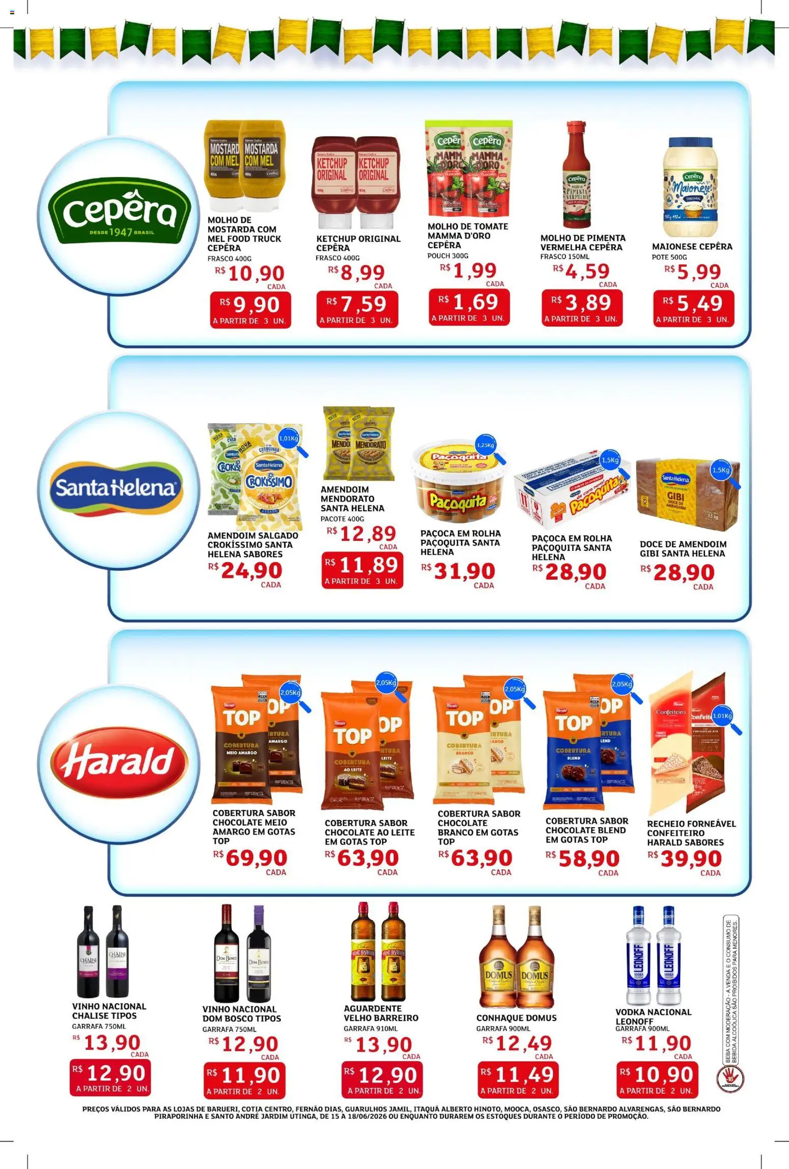 Assaí Atacadista Folheto - válido de 15.06.2026 | Página: 3 | Produtos: Molho de tomate, Vinho, Mel, Bebida