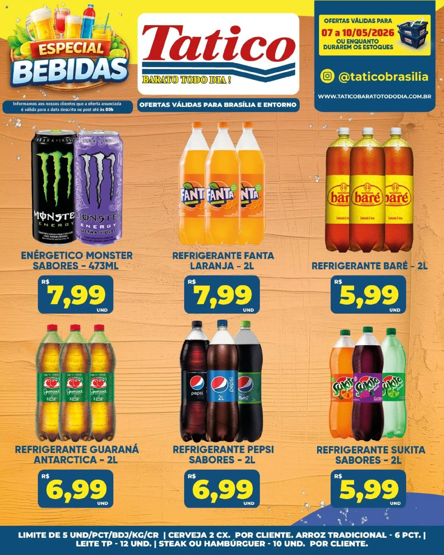 Tatico Folheto - válido de 11.05.2026 | Página: 50 | Produtos: Leite, Cerveja, Hambúrguer, Refrigerante