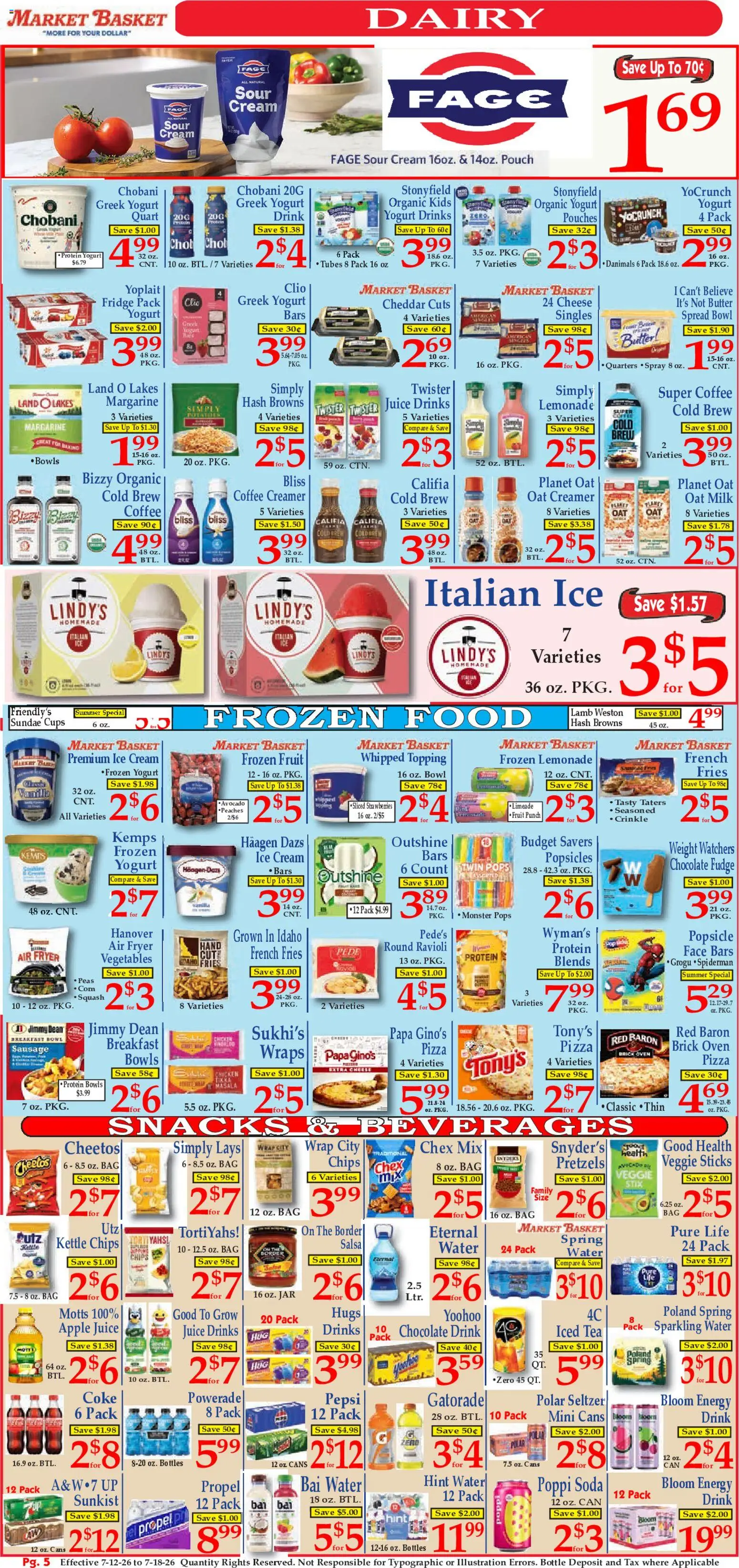 Market Basket Ad - valid from 07/12/2026 | Page: 5 | Products: Milk, Oil, Avocado, Oven
