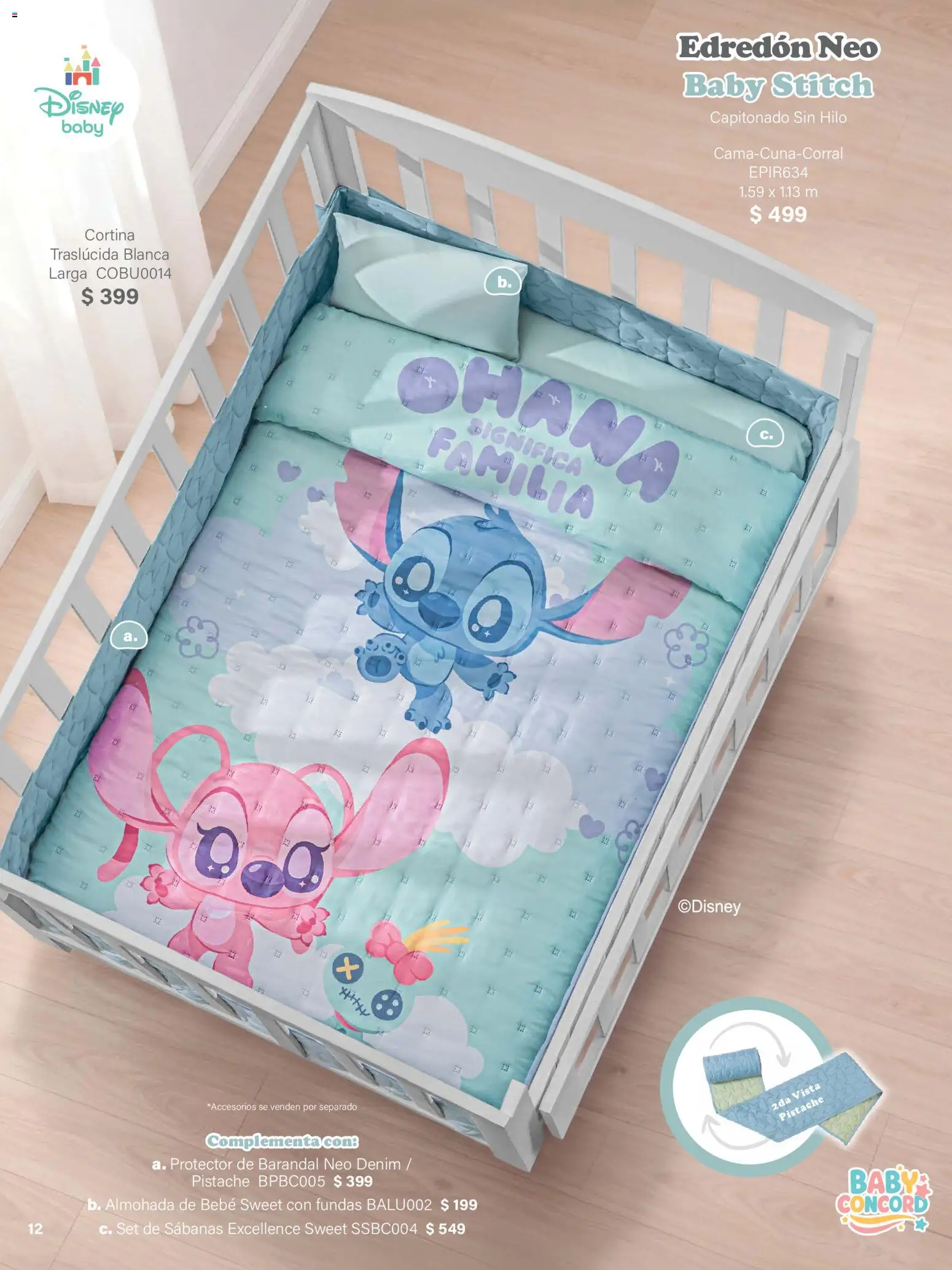 Nuevas ofertas de Colchas Concord válidas en toda la República Mexicana desde el 01/02/2026. ¡Encuentra las mejores ofertas en Colchas Concord catálogo Baby! | Página: 12 | Productos: Almohada, Sabanas