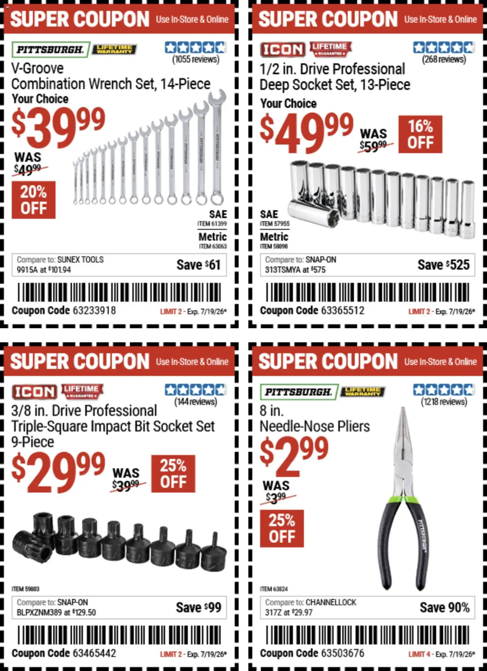 Harbor Freight Weekly Ad - valid from 07/06/2026 | Page: 9 | Products: Socket, Wrench