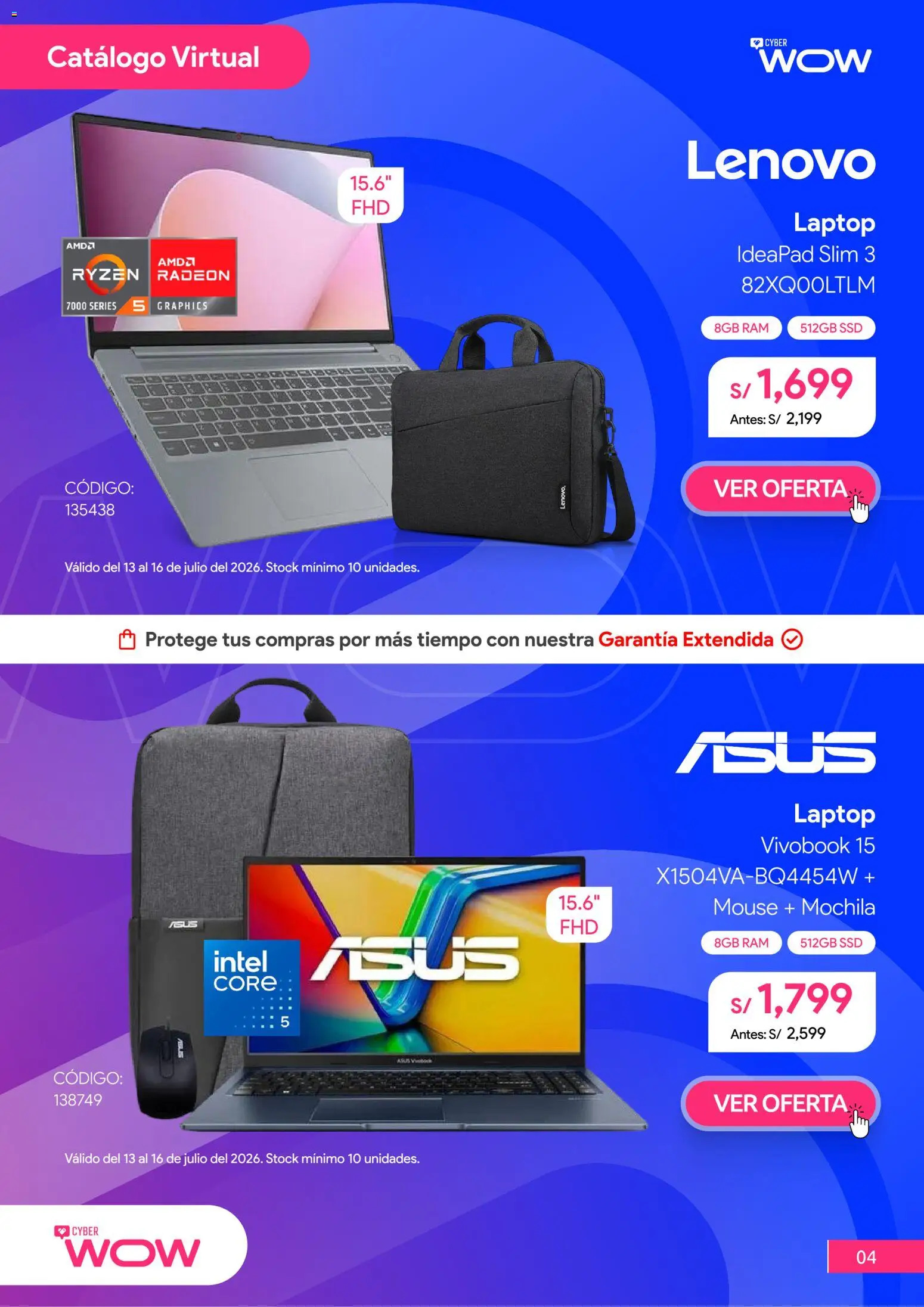 Catálogo Hiraoka válido desde 13/07/2026 | Página: 5 | Productos: Mochila, Mouse