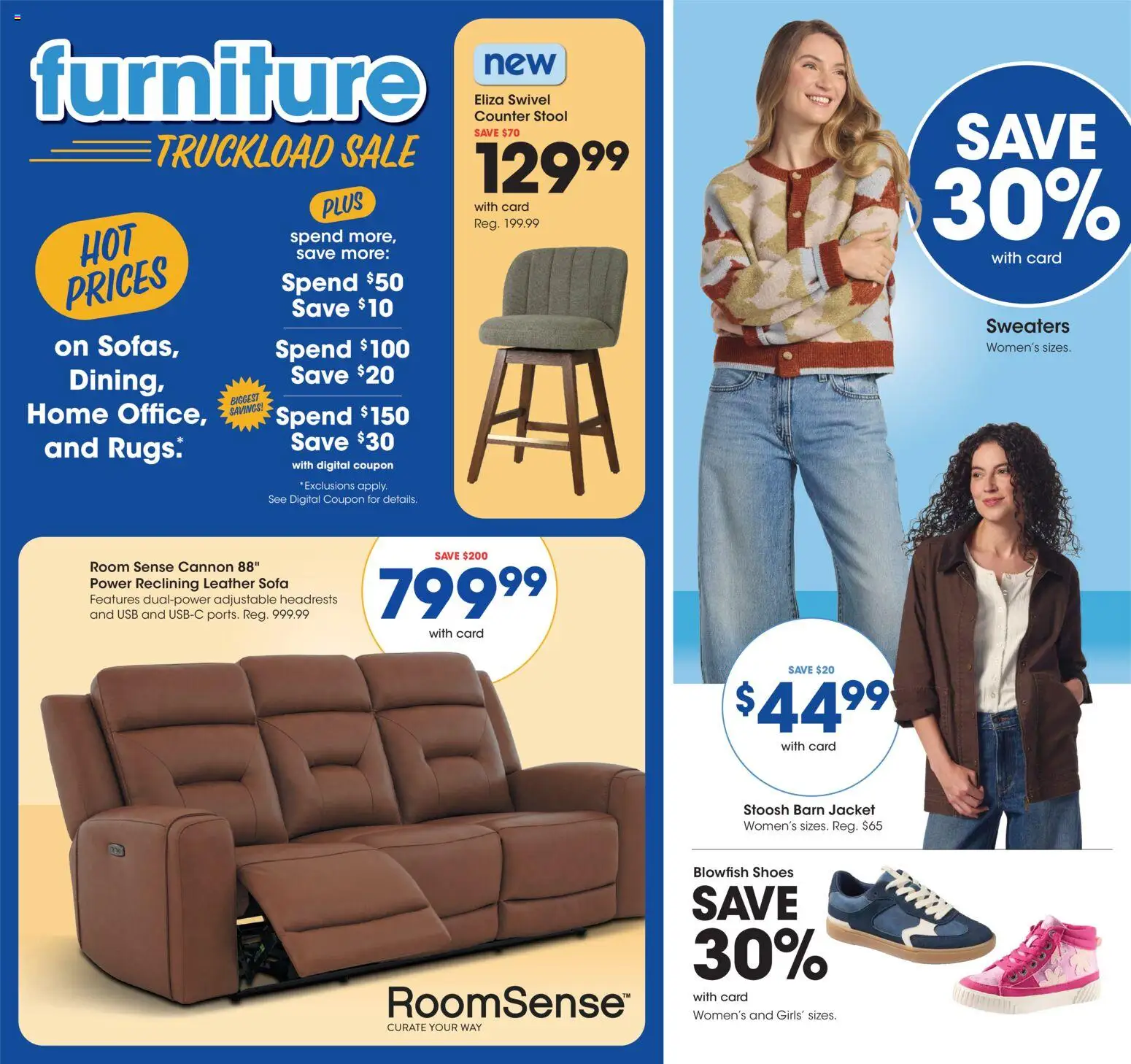 Fred Meyer Weekly Ad - valid from 09/09/2026 | Page: 4 | Products: Sofa, Swivel, Jacket, Usb