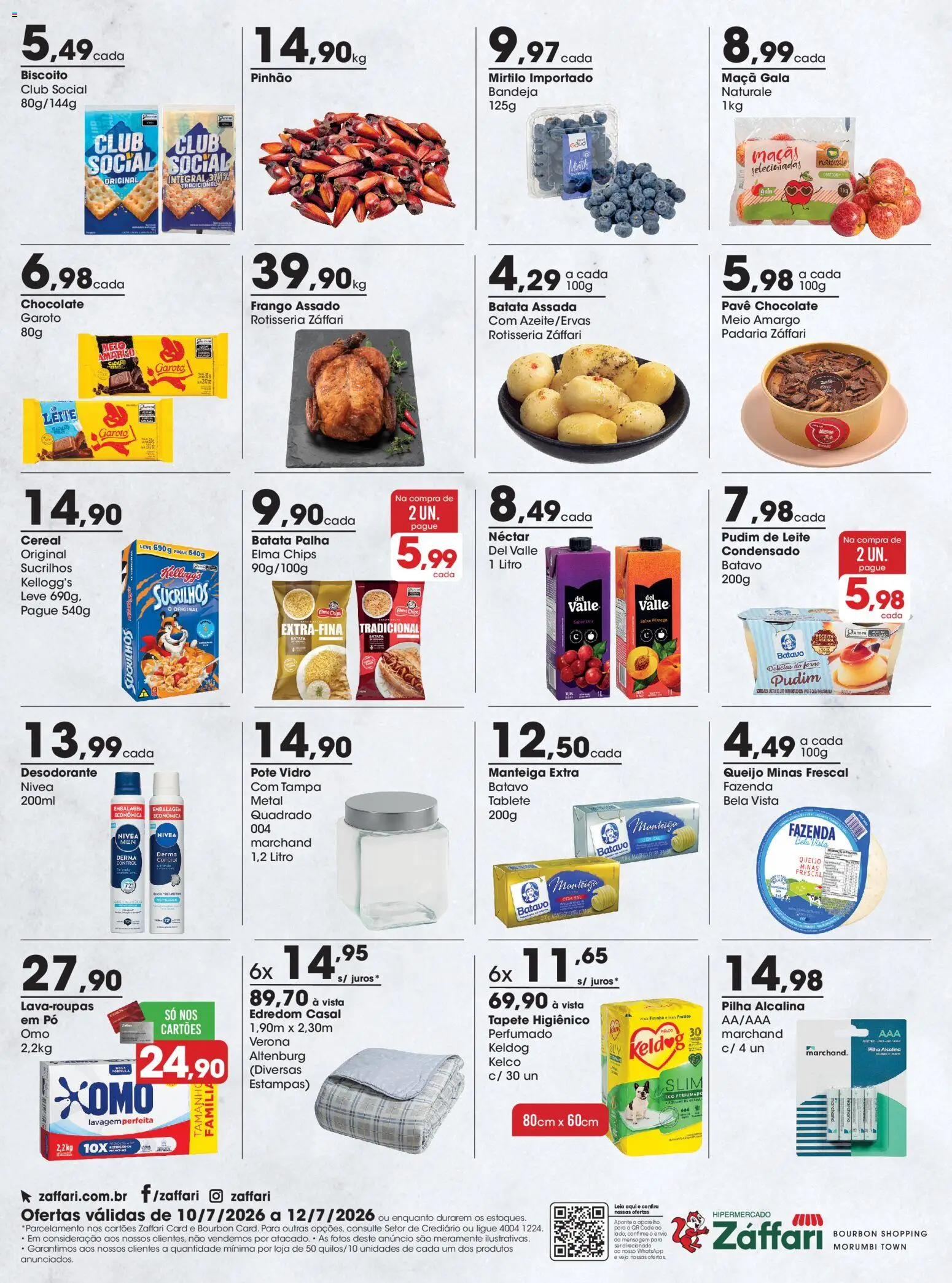 Zaffari Folheto - válido de 10/07/2026 | Página: 2 | Produtos: Mirtilo, Leite, Queijo, Maçãs