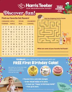 Preview of Harris Teeter weekly ads valid from 09/09/2026 | Page: 20 | Products: Bakery, Pumpkin, Pc, Vanilla