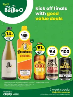 Preview of The Bottle-O - Kick off finals with good value deals 31/08 - valid from 31/08/2026