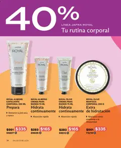 Vista previa de ROYAL ALMOND CREMA PARA MANOS 75 ML, Hidrata continuamente Absorción rápida, nuevo folleto de la tienda, válido en México a partir del 01/07/2026 | Página: 34
