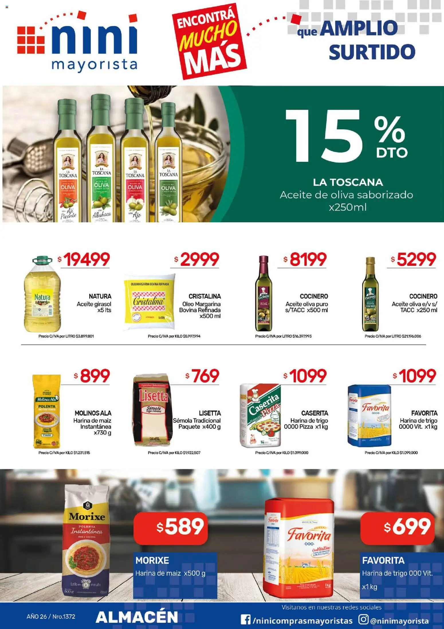 NINI Mayorista ofertas │ válido desde el 10/08/2026 | Página: 26 | Productos: Harina, Aceite, Sémola, Oliva