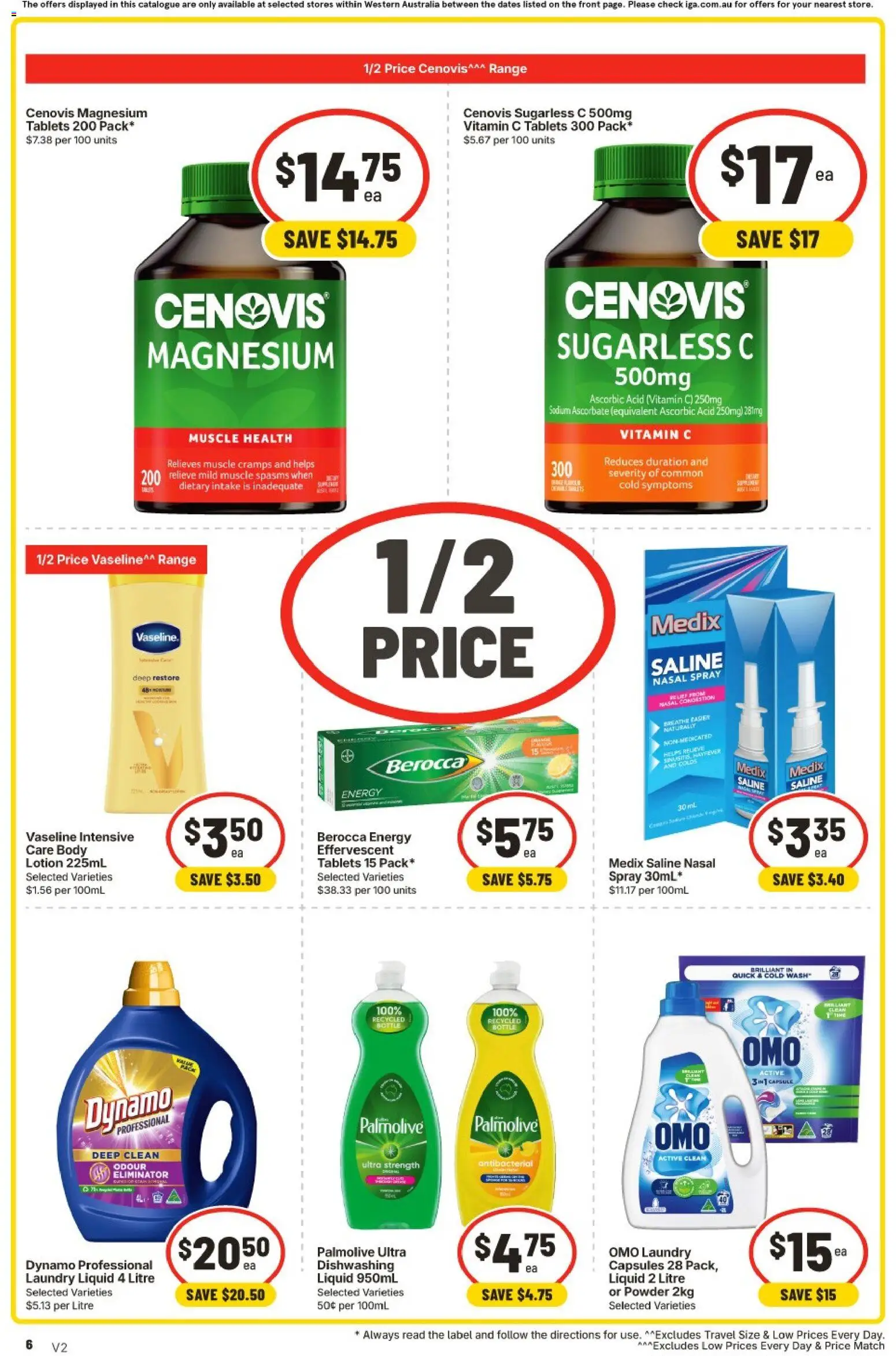 IGA catalogue - valid from 22/07/2026 | Page: 6 | Products: Lotion, Laundry, Tablets, Vitamin