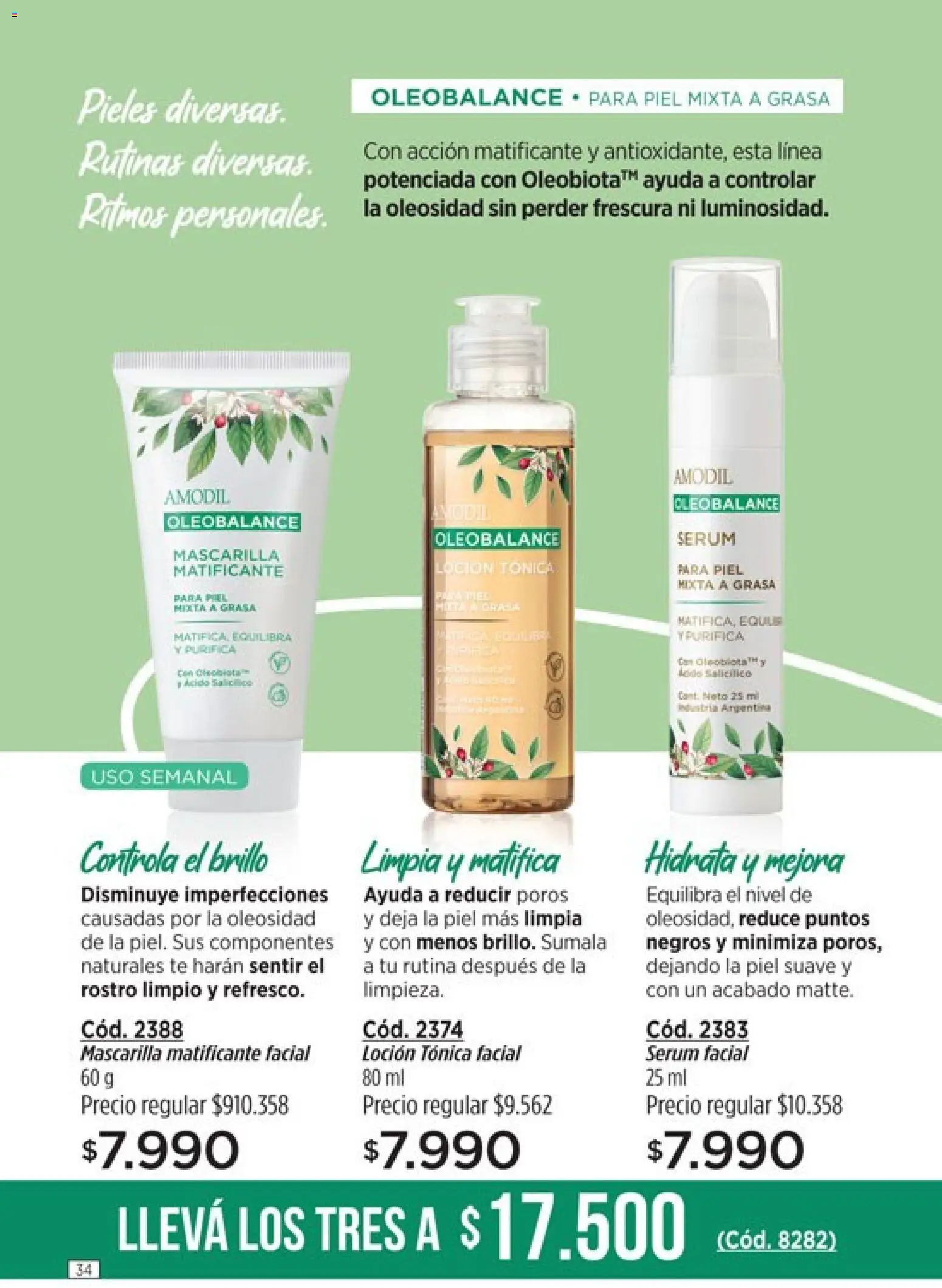 Catálogo Amodil Campaña 4 │ válido desde el 01/03/2026 | Página: 34 | Productos: Mascarilla, Serum, Loción, Té