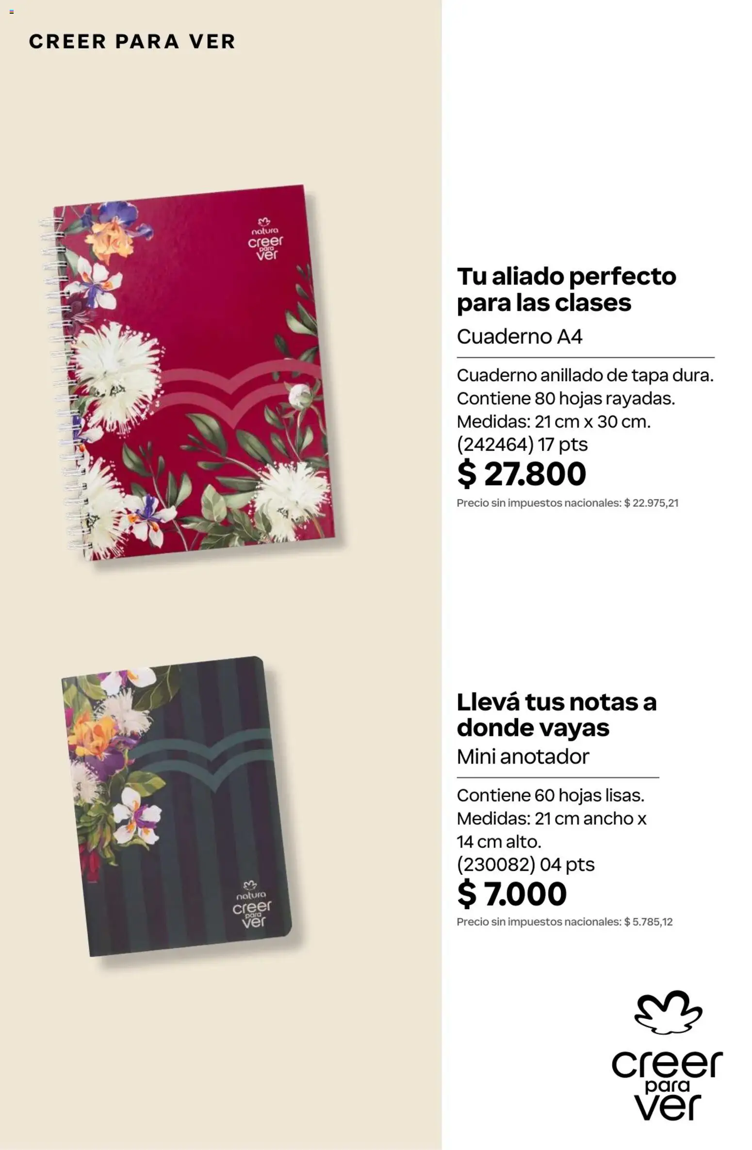 Catálogo Natura Ciclo 10 │ válido desde el 30/06/2026 | Página: 293 | Productos: Cuaderno