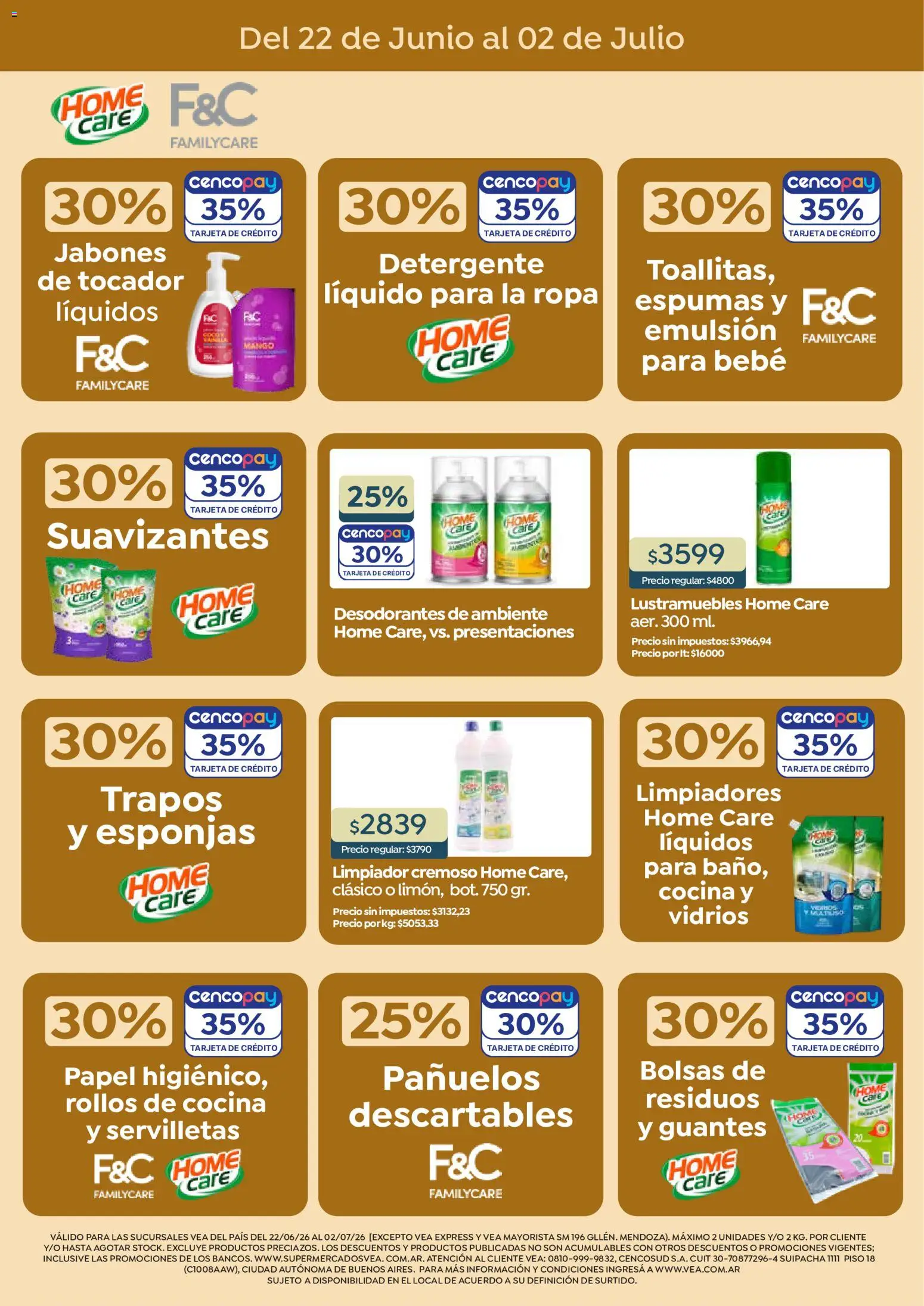 Vea - Folleto nacional Marca Propia Vea │ válido desde el 22/06/2026 | Página: 6 | Productos: Cocina, Ropa, Mango, Limpiador