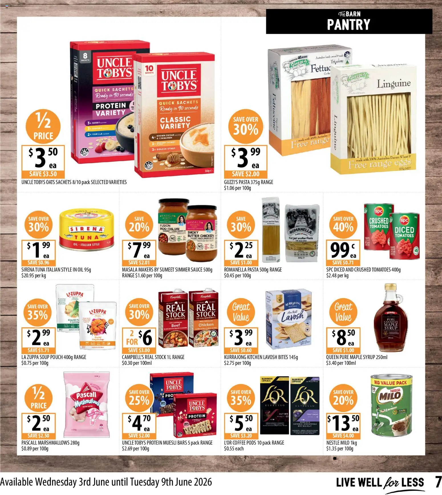 Supabarn catalogue - valid from 03.06.2026 | Page: 7 | Products: Coffee, Tomatoes, Pasta, Wheat