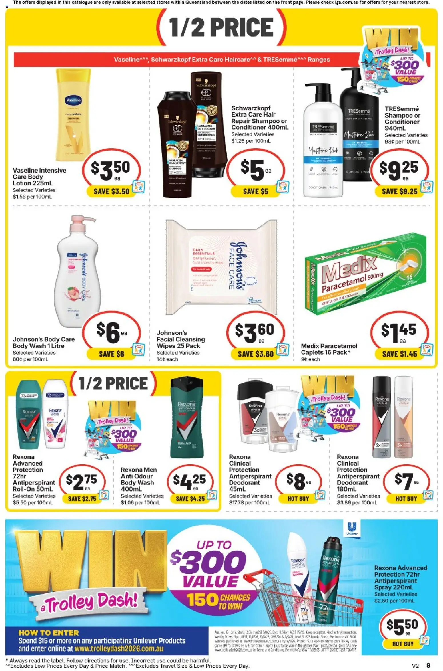 IGA catalogue - valid from 19/08/2026 | Page: 9 | Products: Conditioner, Deodorant, Coconut, Vaseline