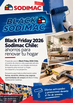 Sodimac Black Friday aviso válido desde el 19.10.2026
