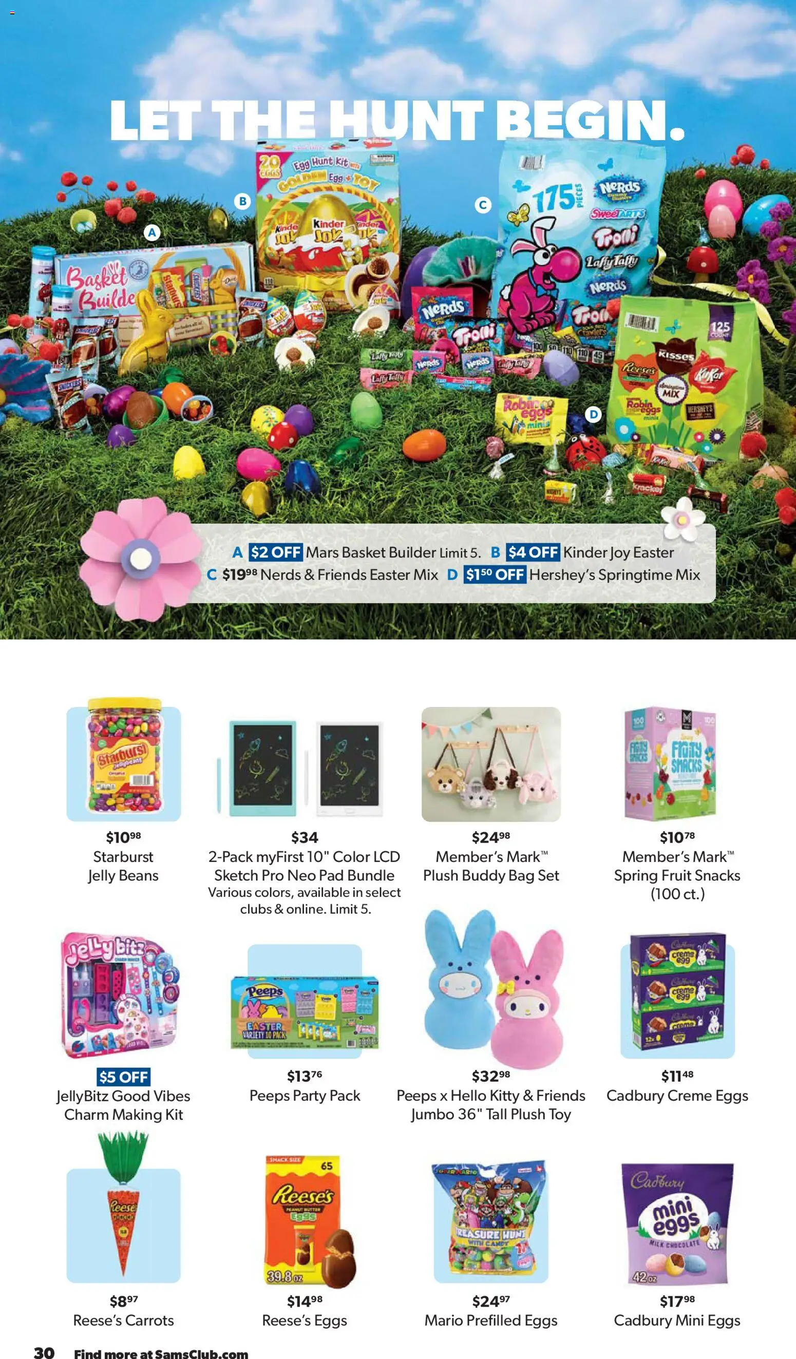 Sam's Club Instant Savings Book March - valid from 18.03.2026 | Page: 30 | Products: Basket, Milk, Eggs, Chocolate