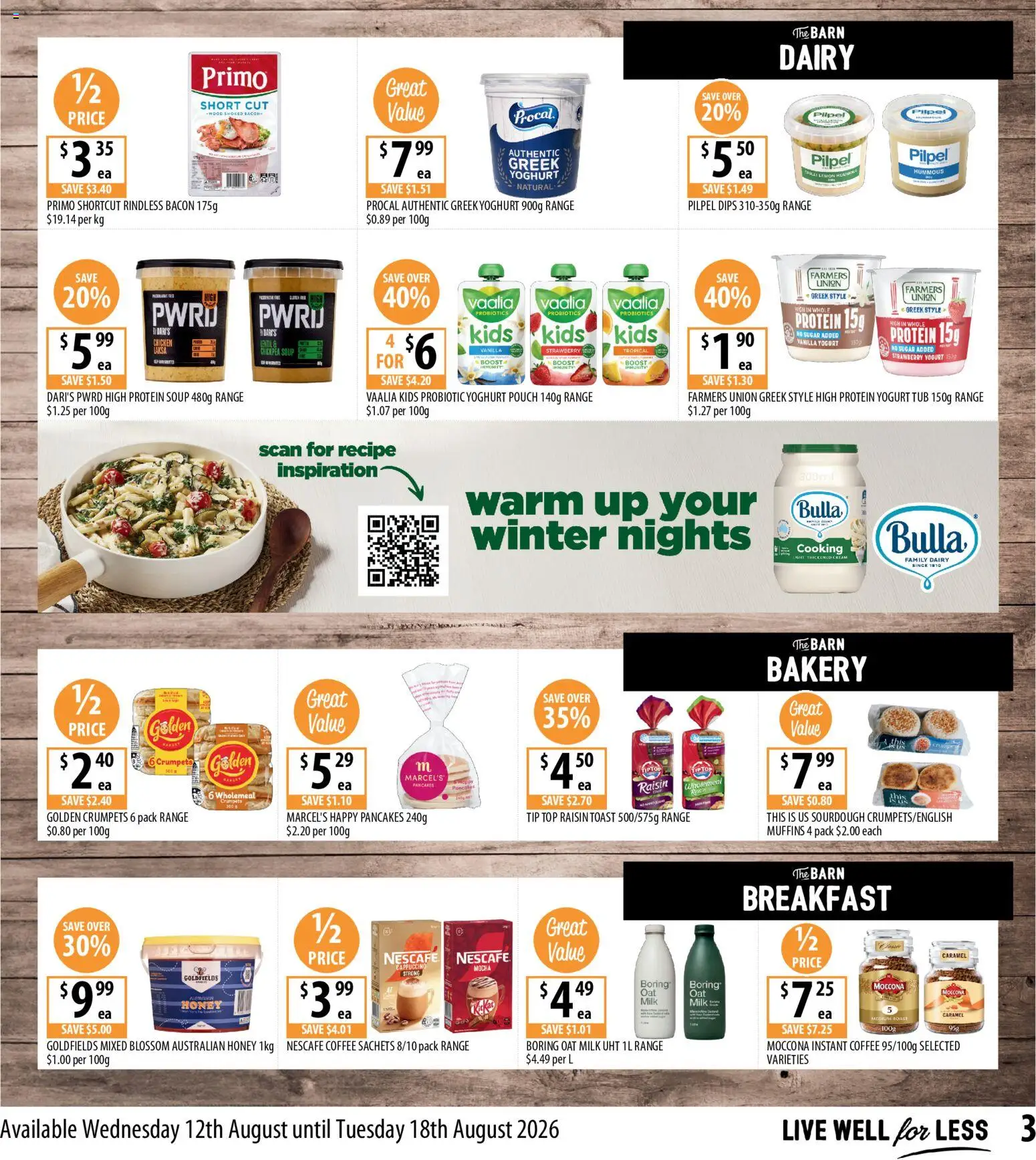Supabarn catalogue - valid from 12/08/2026 | Page: 3 | Products: Sachets, Lemon, Toast, Vanilla
