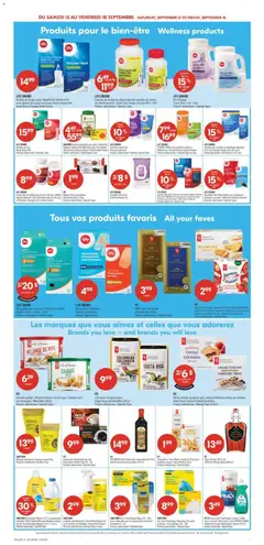 Preview of Pharmaprix weekly flyer / circulaire from shop Pharmaprix valid from Sep 12, 2026 | Page: 17 | Products: Towels, Sachets, Biscuits, Coffee