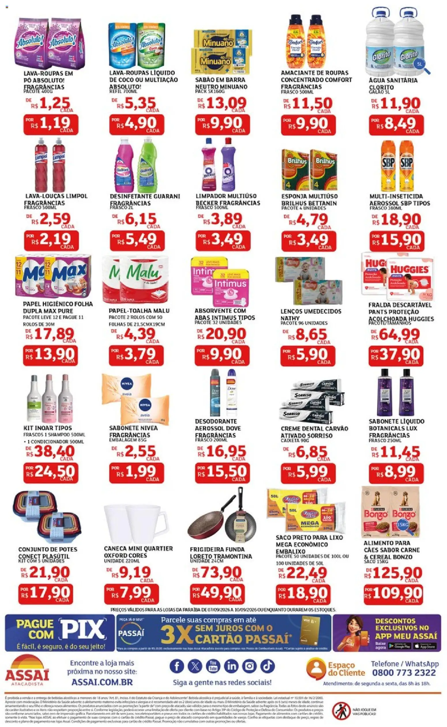 Assaí Atacadista Folheto - válido de 07/09/2026 | Página: 4 | Produtos: Coco, Desodorante, Caneca, Desinfetante