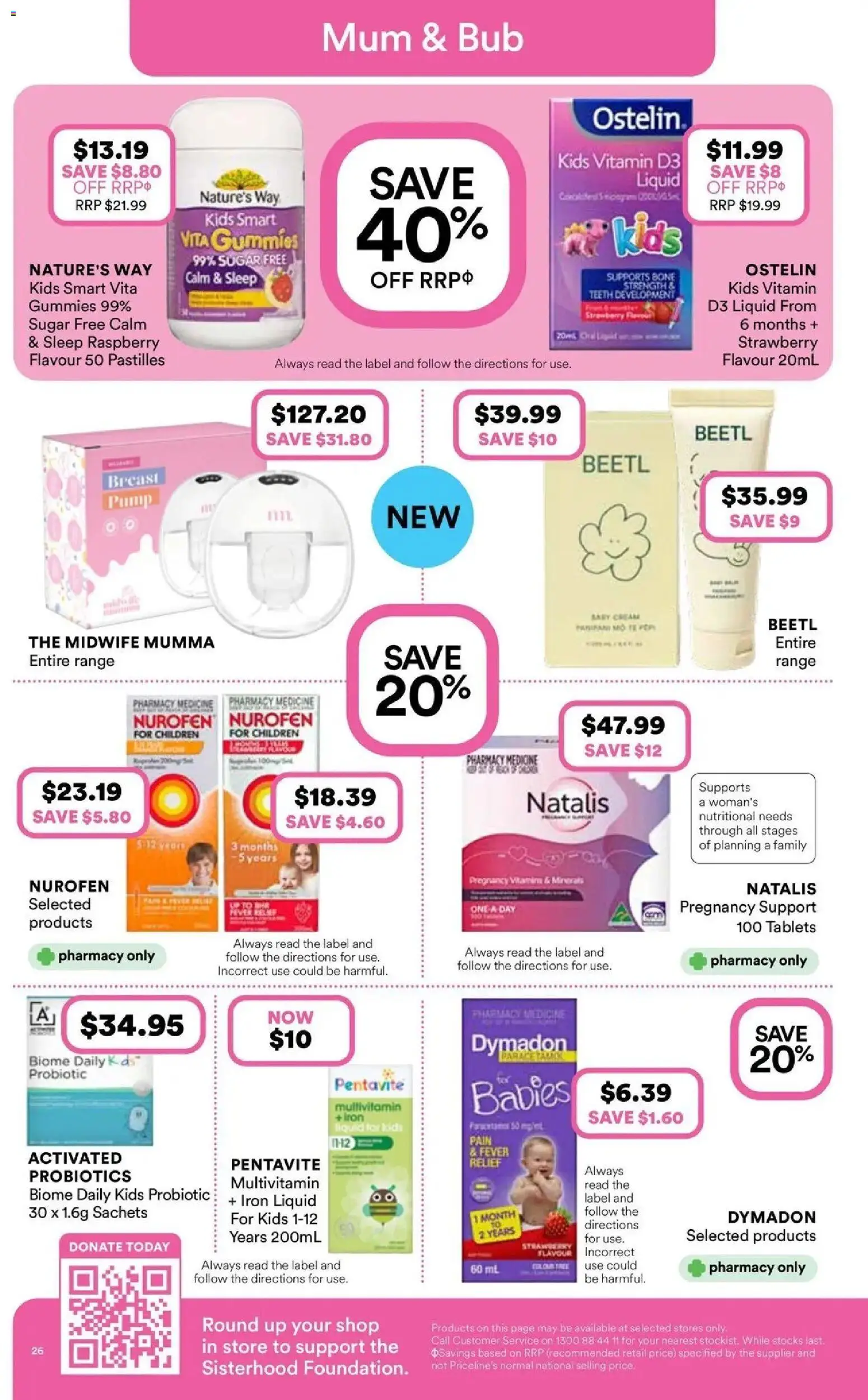 Priceline Pharmacy catalogue - valid from 06.05.2026 | Page: 26 | Products: Raspberry, Multivitamin, Breast pump, Iron