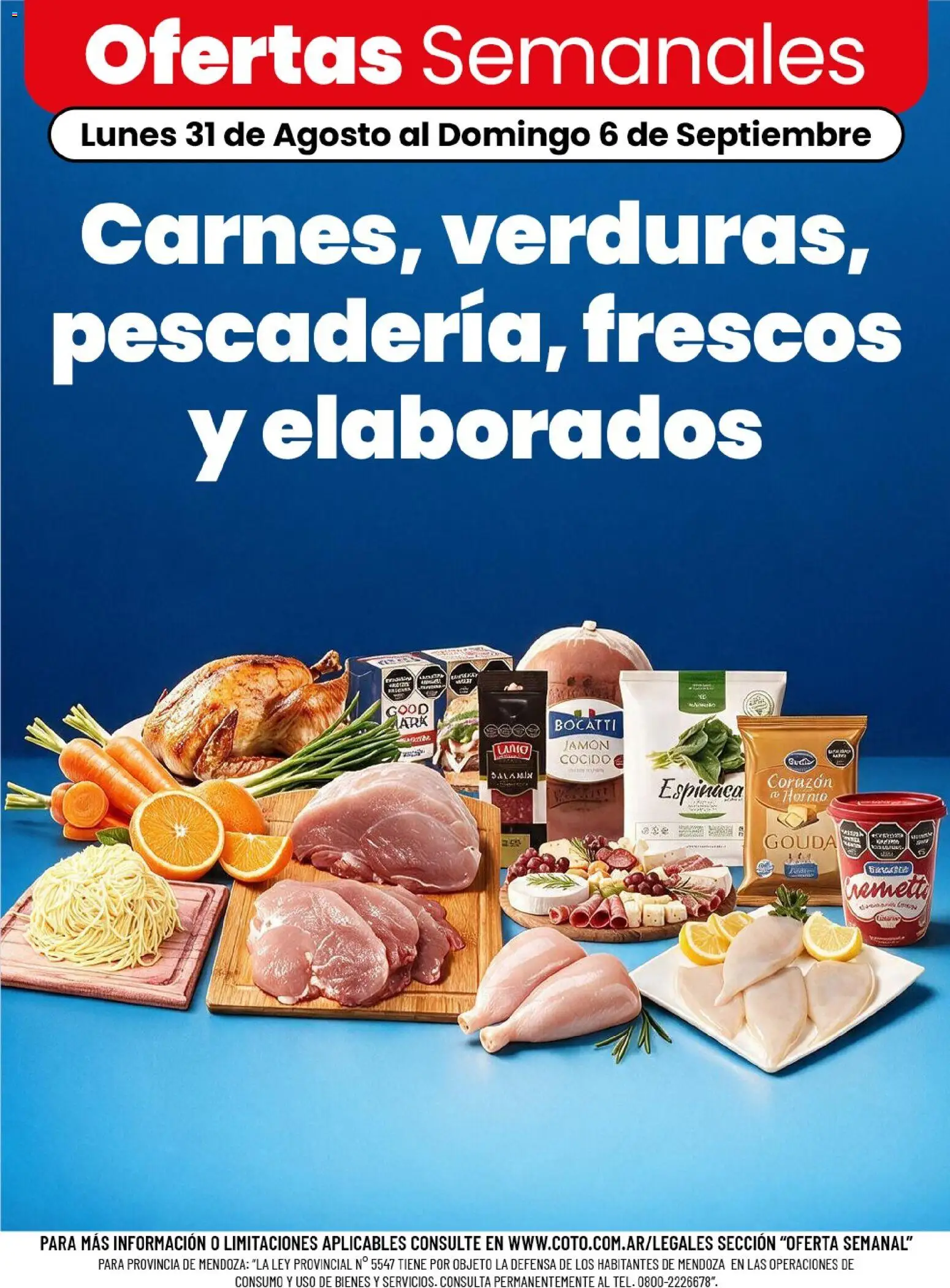 Coto - Ofertas │ válido desde el 31/08/2026 | Página: 1 | Productos: Queso Gouda, Salami, Espinaca, Fideos