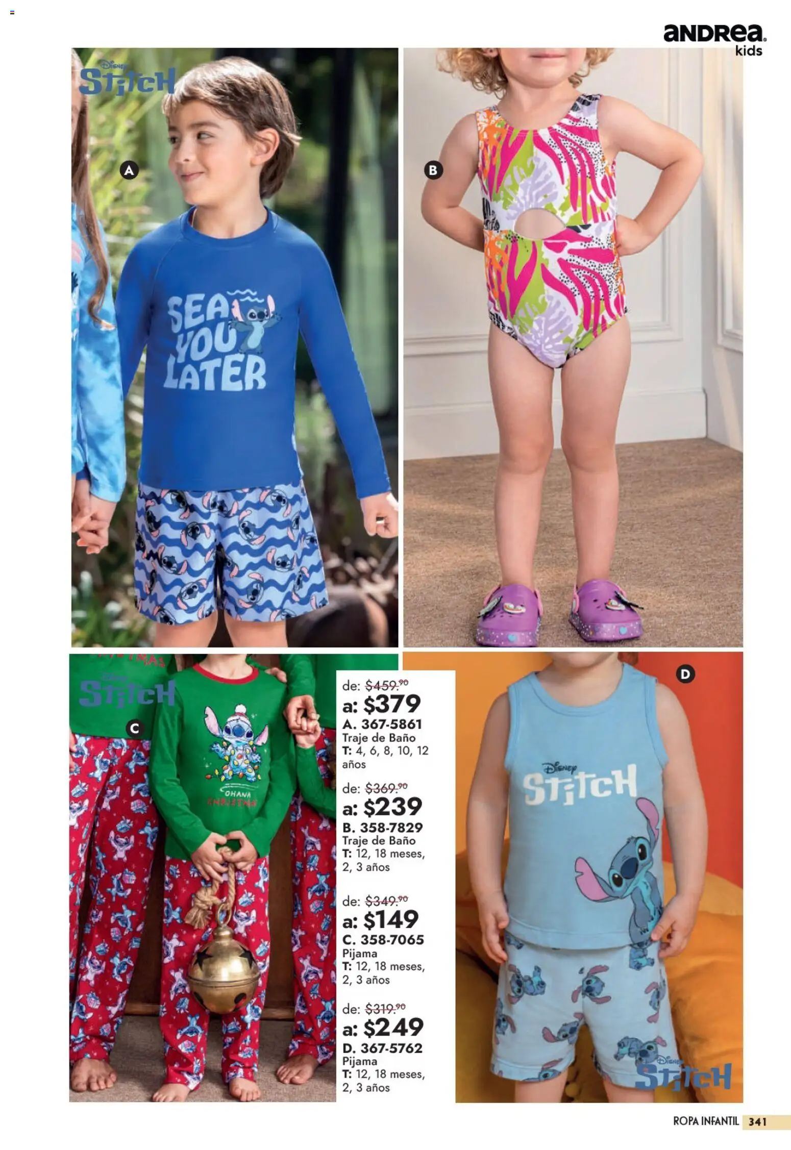 Nuevas ofertas de Andrea válidas en toda la República Mexicana desde el 13/09/2026. ¡Encuentra las mejores ofertas en Andrea catálogo Outlet! | Página: 341 | Productos: Pijama, Traje, Traje de baño, Baño